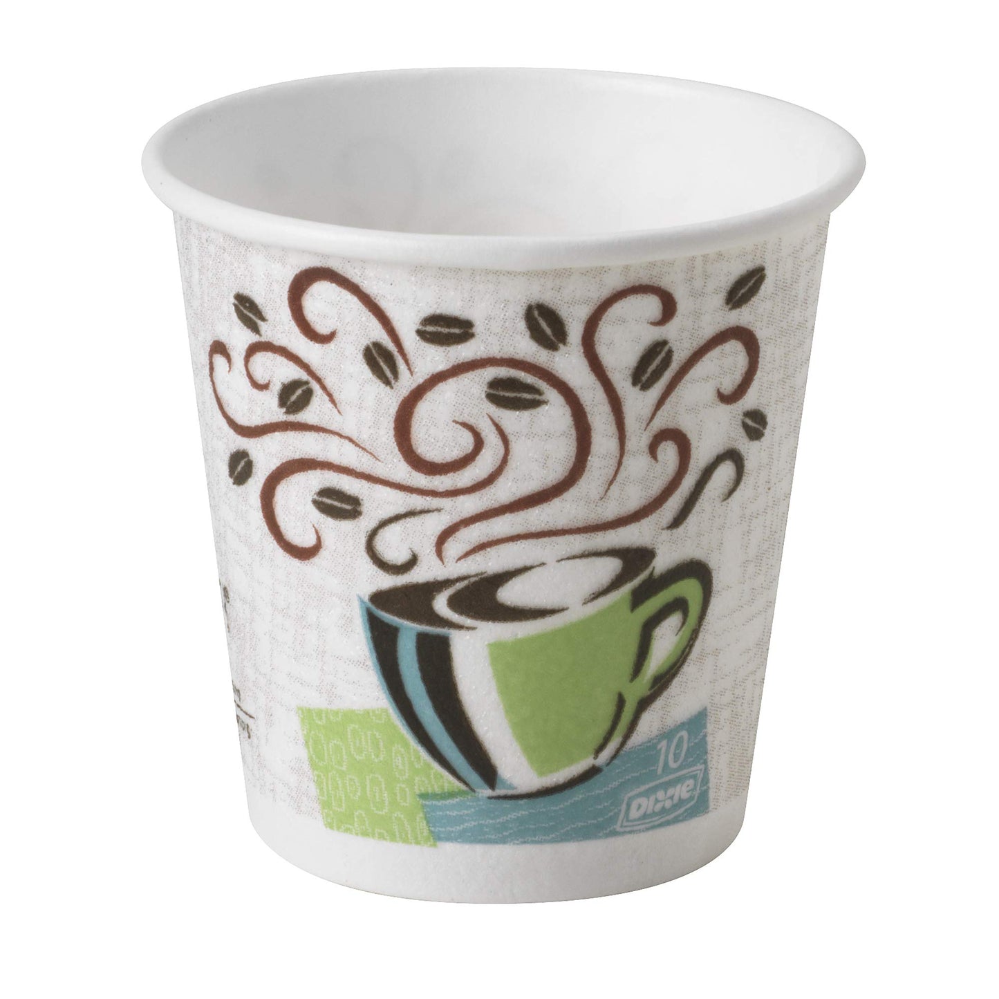 Dixie PerfecTouch 12 oz Paper Coffee Cups By GP PRO, Coffee Haze Design, 500 Count (25 Disposable Cups Per Sleeve, 20 Sleeves Per Case), 5342DX