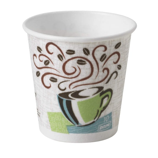 Dixie PerfecTouch 12 oz Paper Coffee Cups By GP PRO, Coffee Haze Design, 500 Count (25 Disposable Cups Per Sleeve, 20 Sleeves Per Case), 5342DX