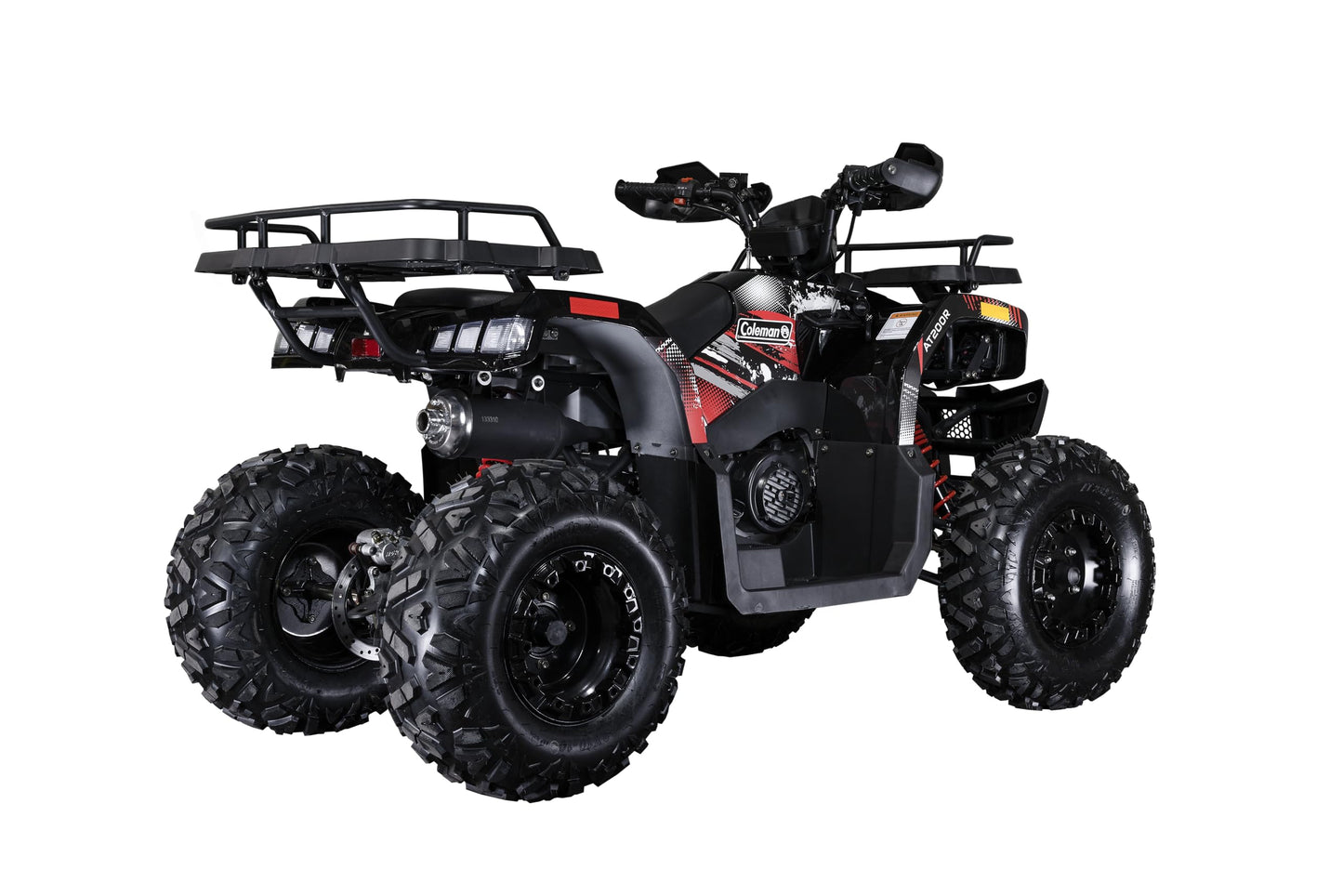 Coleman Powersports AT200R 169cc Gas Powered Adult ATV, Hydraulic Disc Brakes, Independent Suspension, 330 lbs Maximum Load, Heavy-Duty Off-Road Utility Vehicle