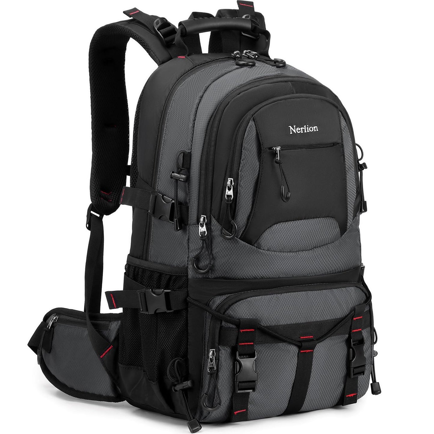 Nerlion 40L Hiking Backpack Travel Backpack for Men Women Camping Waterproof Outdoor Hiking Daypack Lightweight Backpack (Orange)
