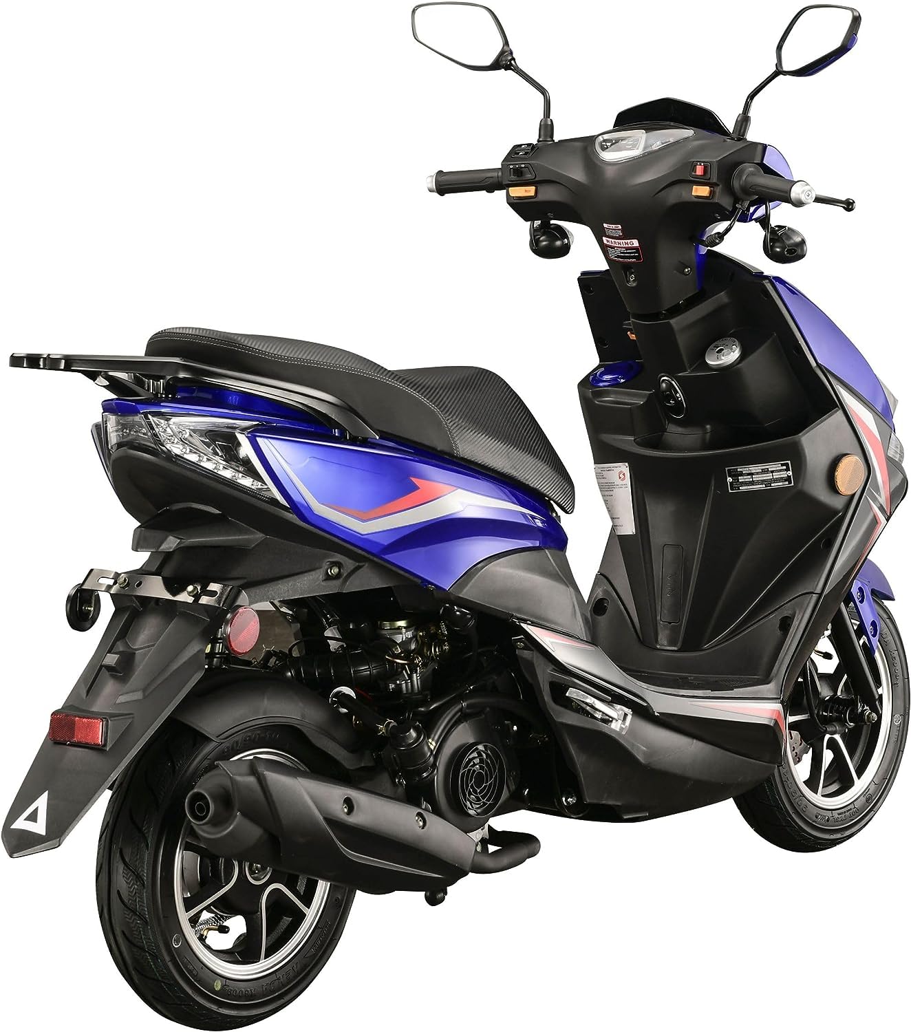 HHH X18 Upgraded 150cc Scooter Moped Street Gas Fully Automatic Scooter 150cc Moped for Adult and Youth Upgraded 10" Aluminum Wheels (Blue Color)