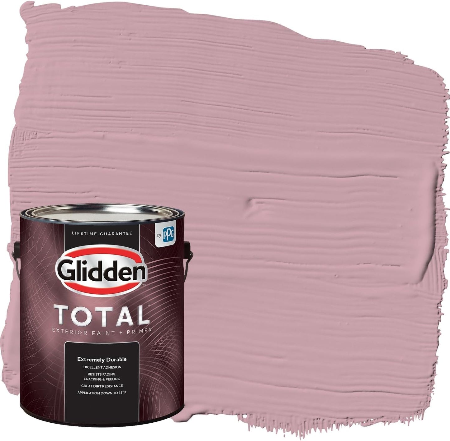 Glidden Exterior Paint + Primer: Pink/Ballet Slipper, One Coat, Semi-Gloss, 1-Gallon