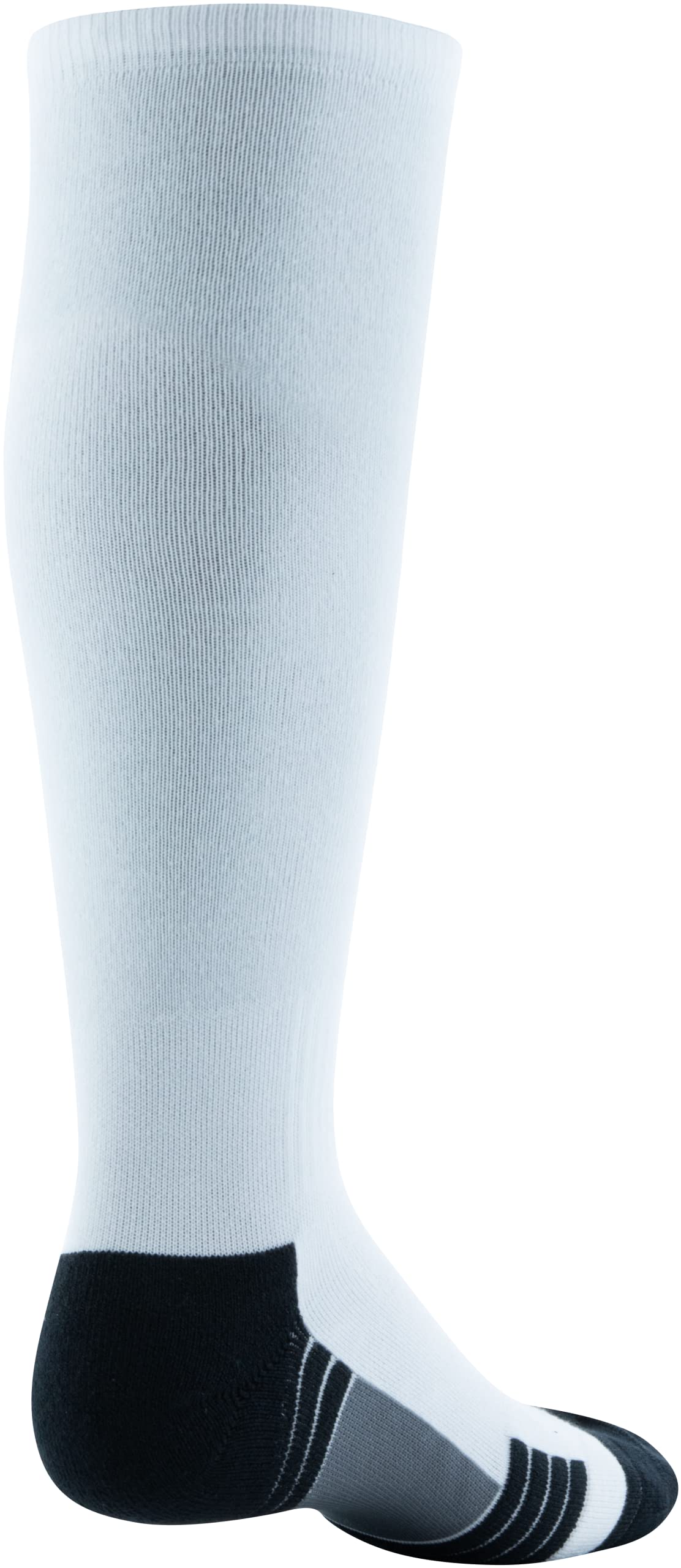 Under Armour Adult Team Over-The-Calf Socks, 1-Pair, White/Black/Black, X-Large