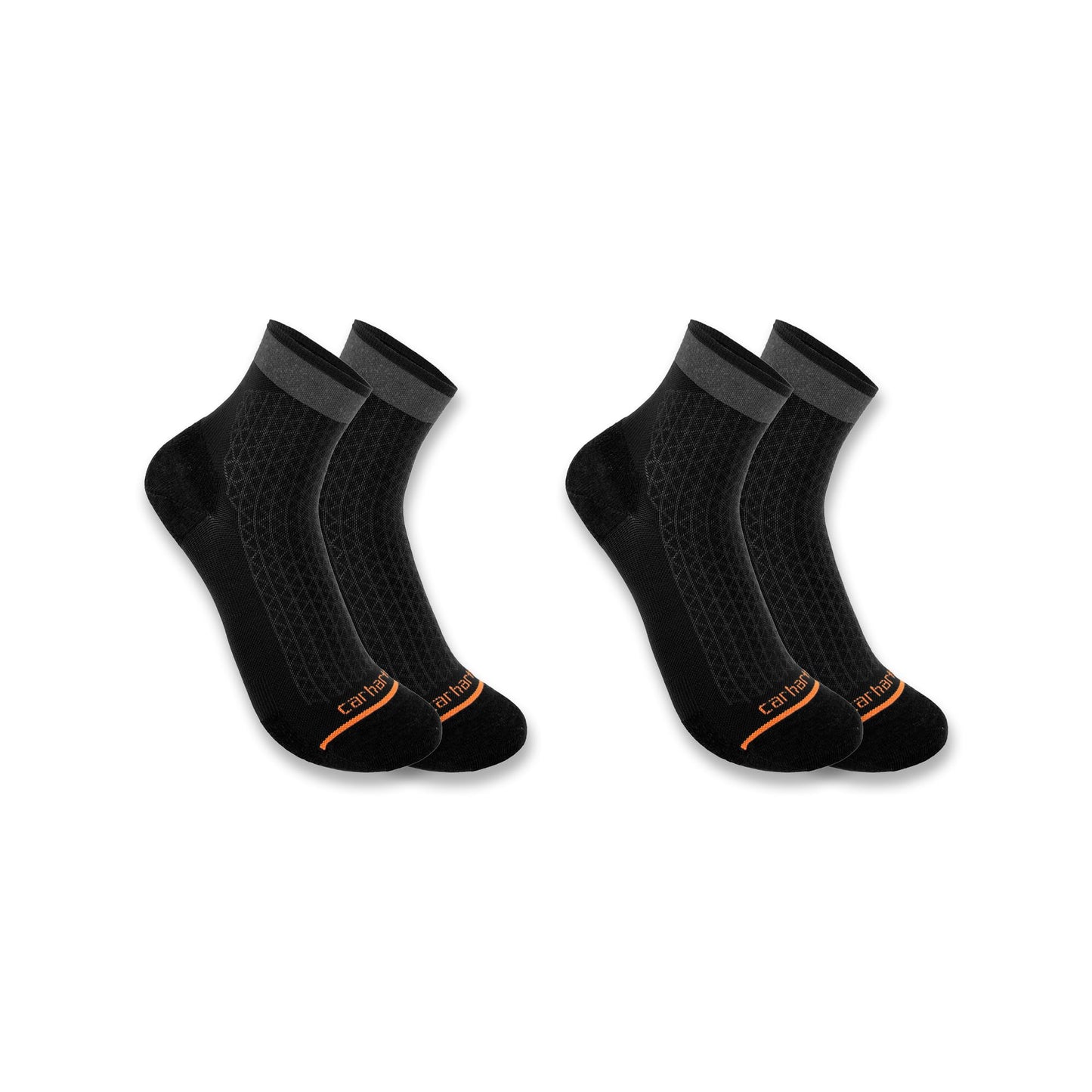 Carhartt Men's Lightweight Durable Quarter Sock 2 Pack