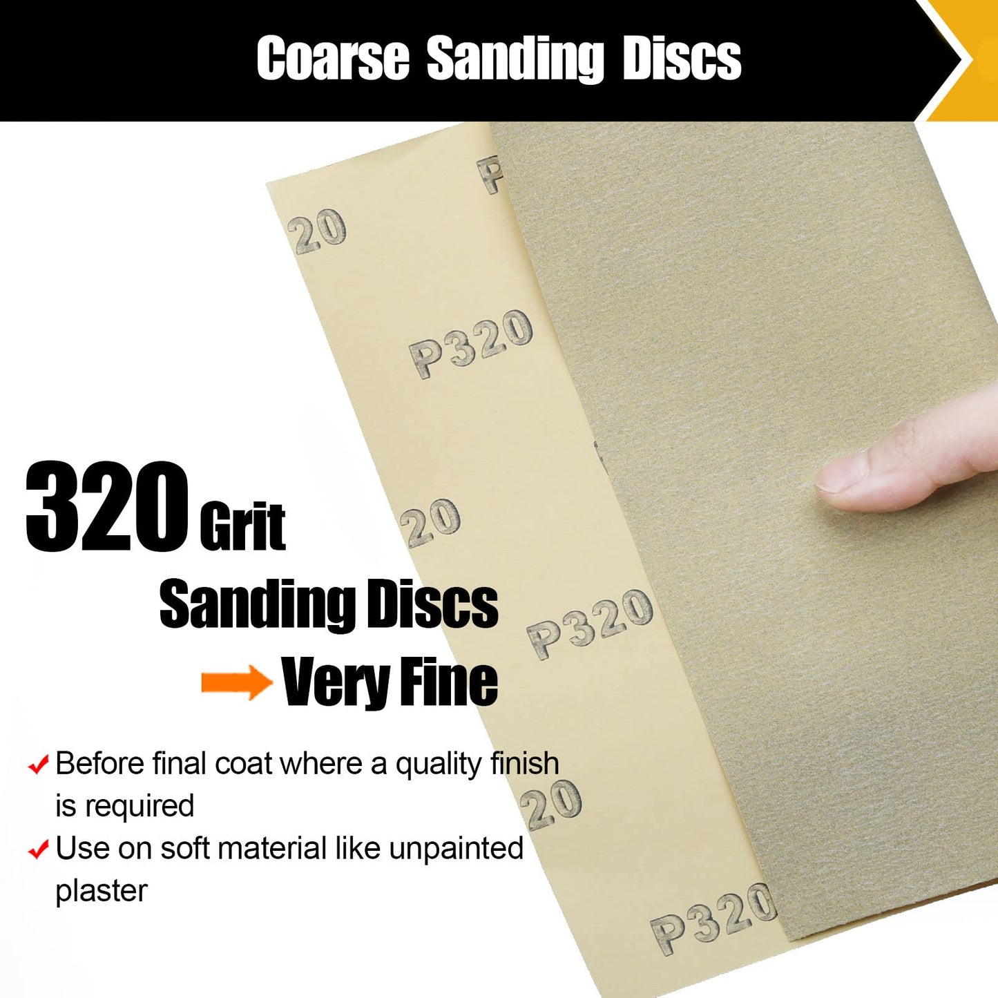 50 Pcs 1/4 Sheet Sandpaper, Premium Sand Paper 80/120/150/220/320/400 Grit Sandpaper Sheet Sand Paper Assortment for Wood Metal Automotive Palm Sanders 5.5" x 4.5"