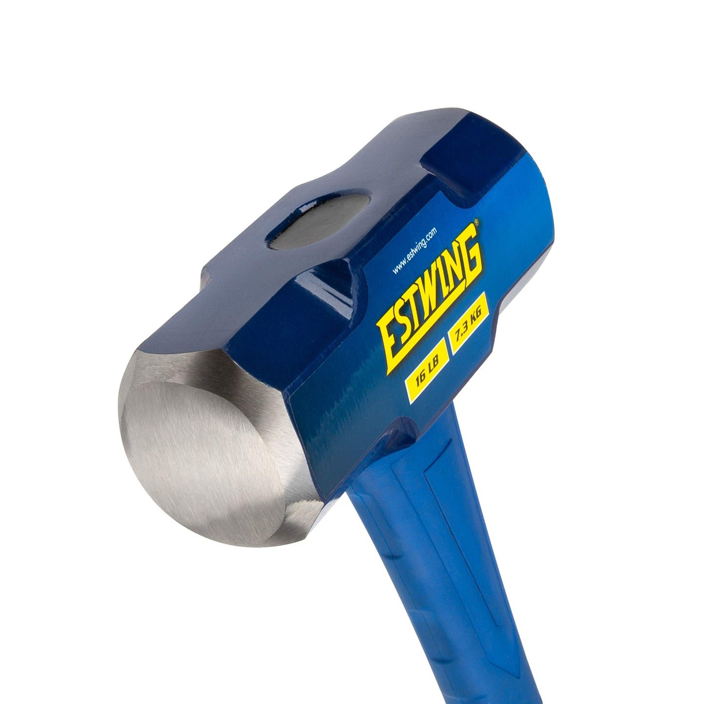 Estwing 16-Pound Hard Face Sledge Hammer for Demolition/Stake Driving, 50-55 HRC, 36-Inch Fiberglass Handle, Overstrike Protection, Textured Grip