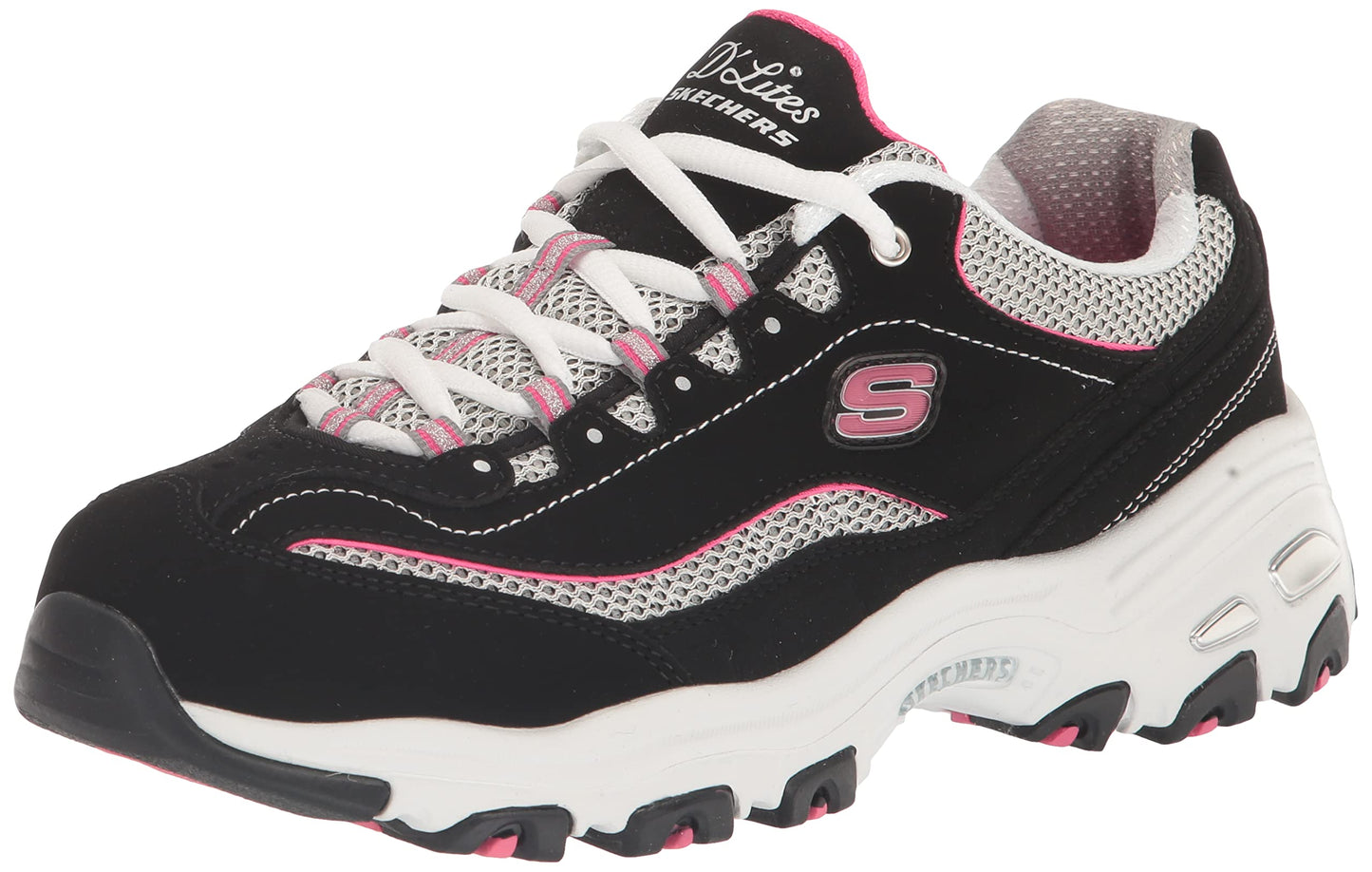 Skechers Women's D'Lites-Life Saver Memory Foam Lace-up Sneaker