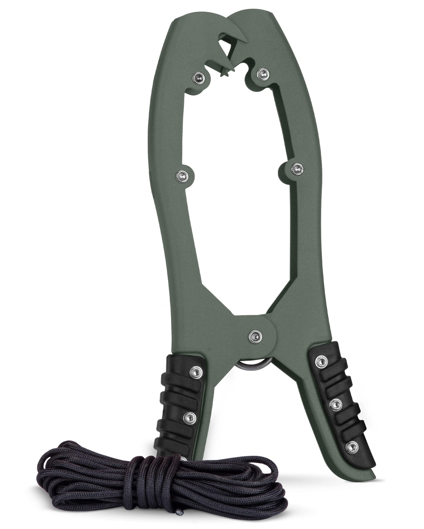 Canoe Anchor Grip - Boat, Float Tube & Kayak Fishing Accessories, Kayaking Equipment - Brush Clamp Anchor with Teeth - Gripper with 15ft Paracord - Rubber Grips - Coated Steel -
