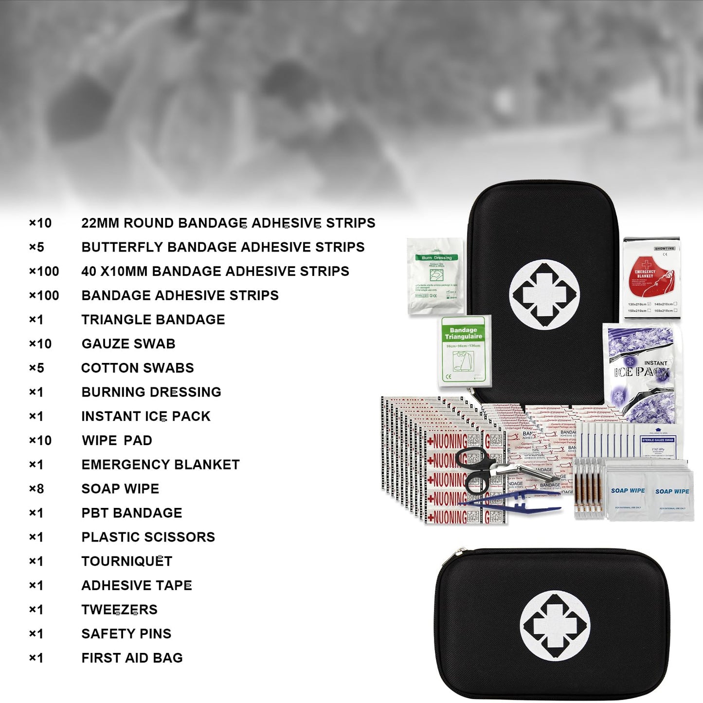 276PCS First Aid Kit Home Car Camping Hiking Emergency Supplies Small Compact Lovely Bag for School Outdoor, Basic Outdoor Essentials Survival Kit for Travel AMORNING