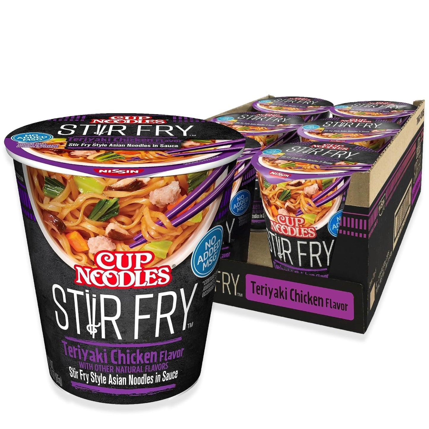 Nissin Cup Noodles Soup, Beef Flavor, Microwaveable Paper Cups, Instant Ramen, 2.25 Ounce (Pack of 12)
