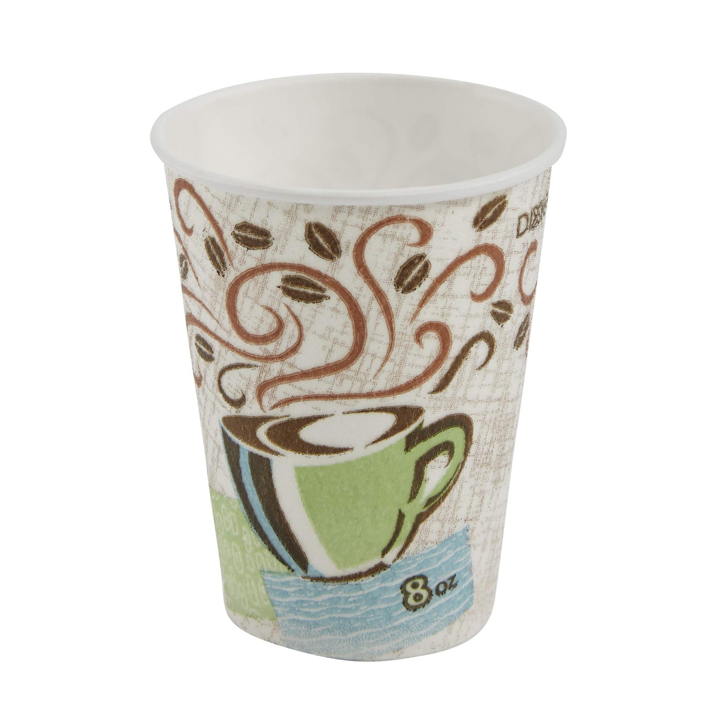 Dixie PerfecTouch 12 oz Paper Coffee Cups By GP PRO, Coffee Haze Design, 500 Count (25 Disposable Cups Per Sleeve, 20 Sleeves Per Case), 5342DX