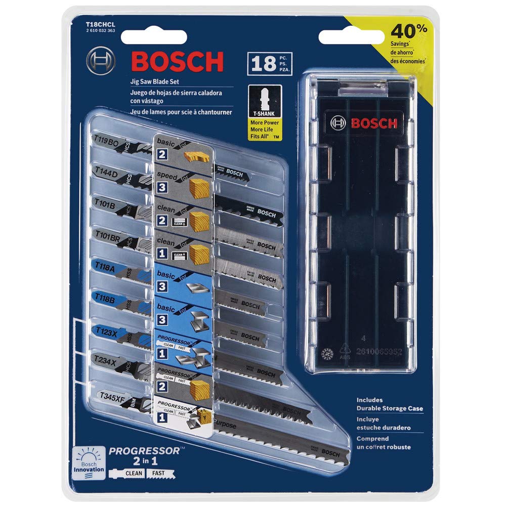 Bosch T30C 30 pc. T-Shank Jig Saw Blade Set for Wood and Metal