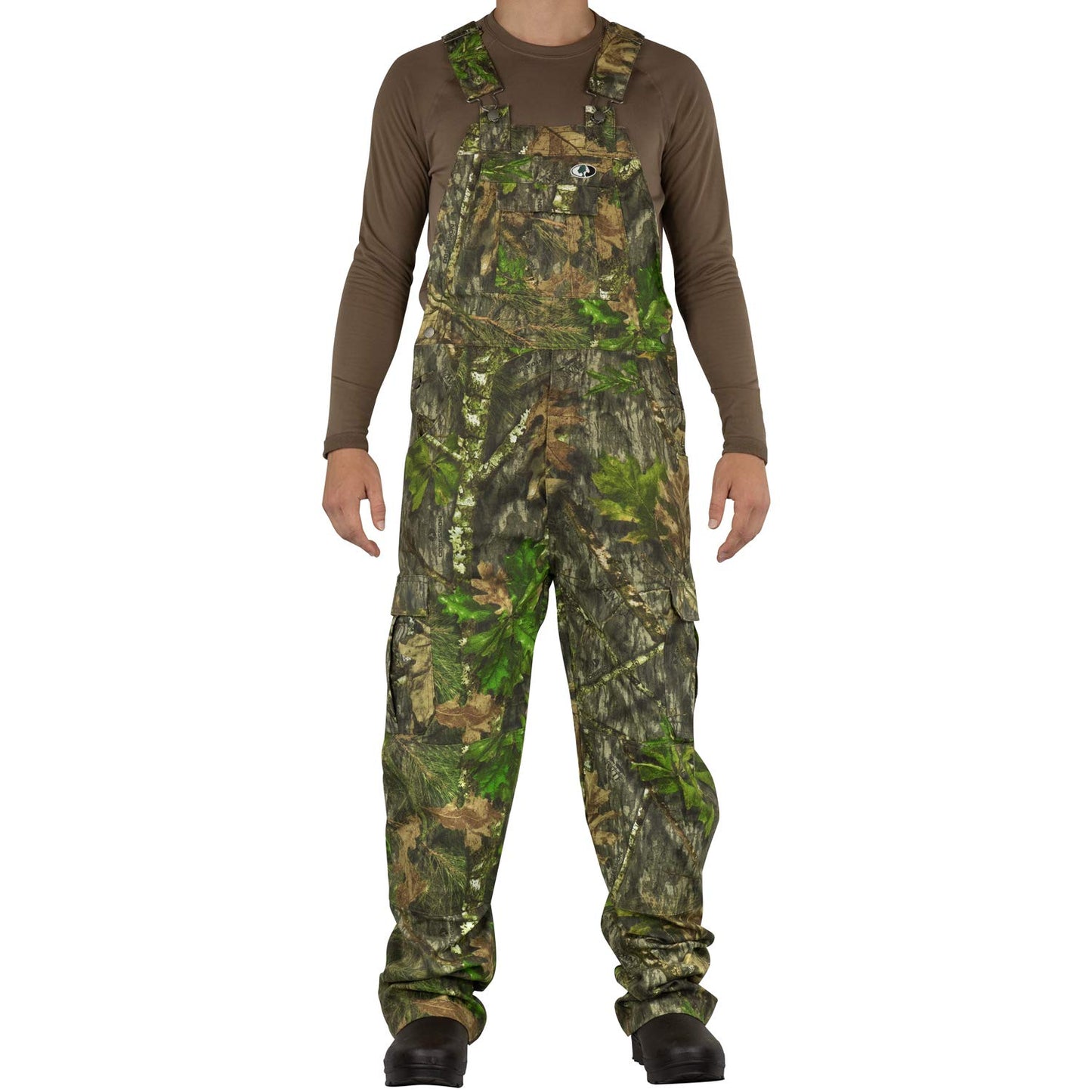 Mossy Oak Cotton Mill 2.0 Camo Hunting Bibs, Uninsulated Camo Overalls for Men