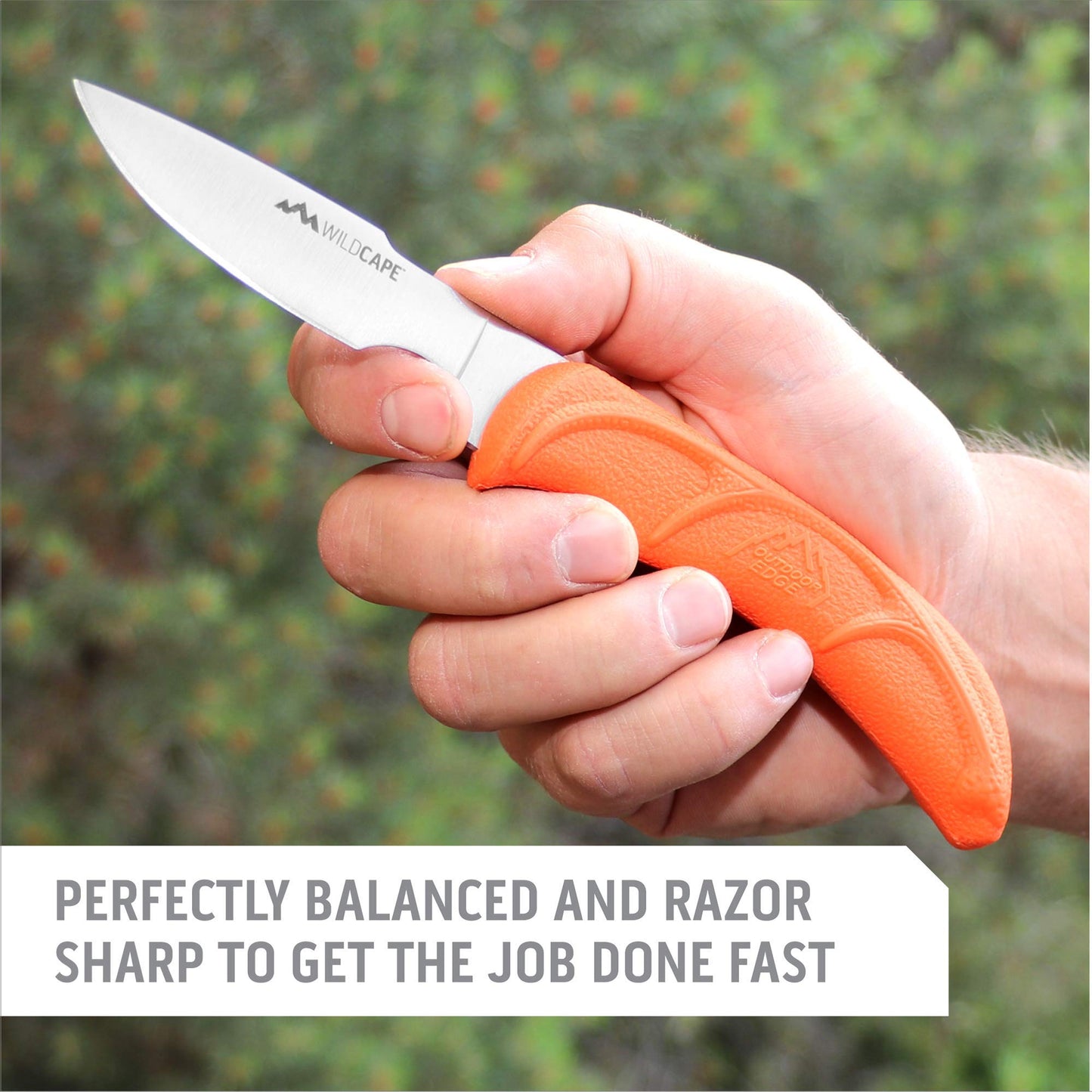 Outdoor Edge WildLite - 6-Piece Field to Freezer Hunting & Game Processing Knife Set with Gut Hook Knife, Caping Knife - Hunting Knives for Gutting Deer with Case - Deer Hunting Accessories