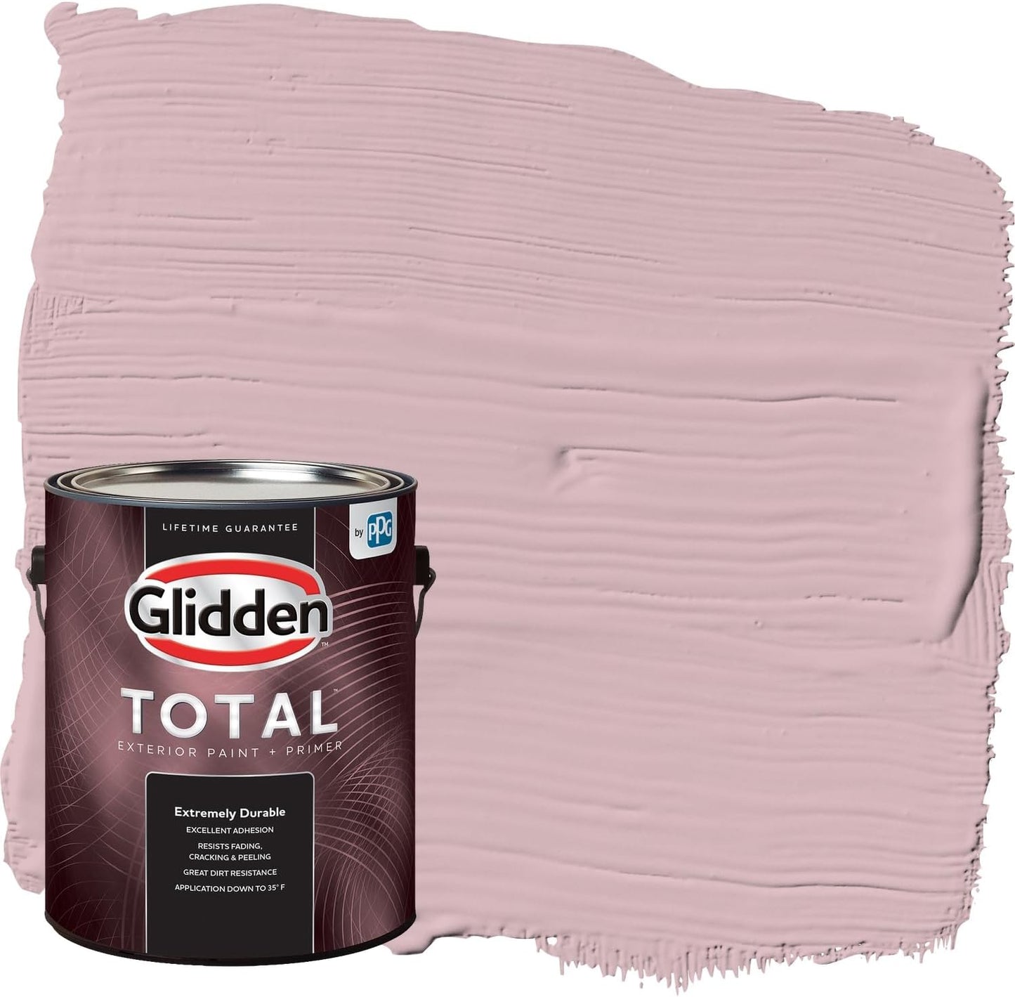 Glidden Exterior Paint + Primer: Pink/Ballet Slipper, One Coat, Semi-Gloss, 1-Gallon
