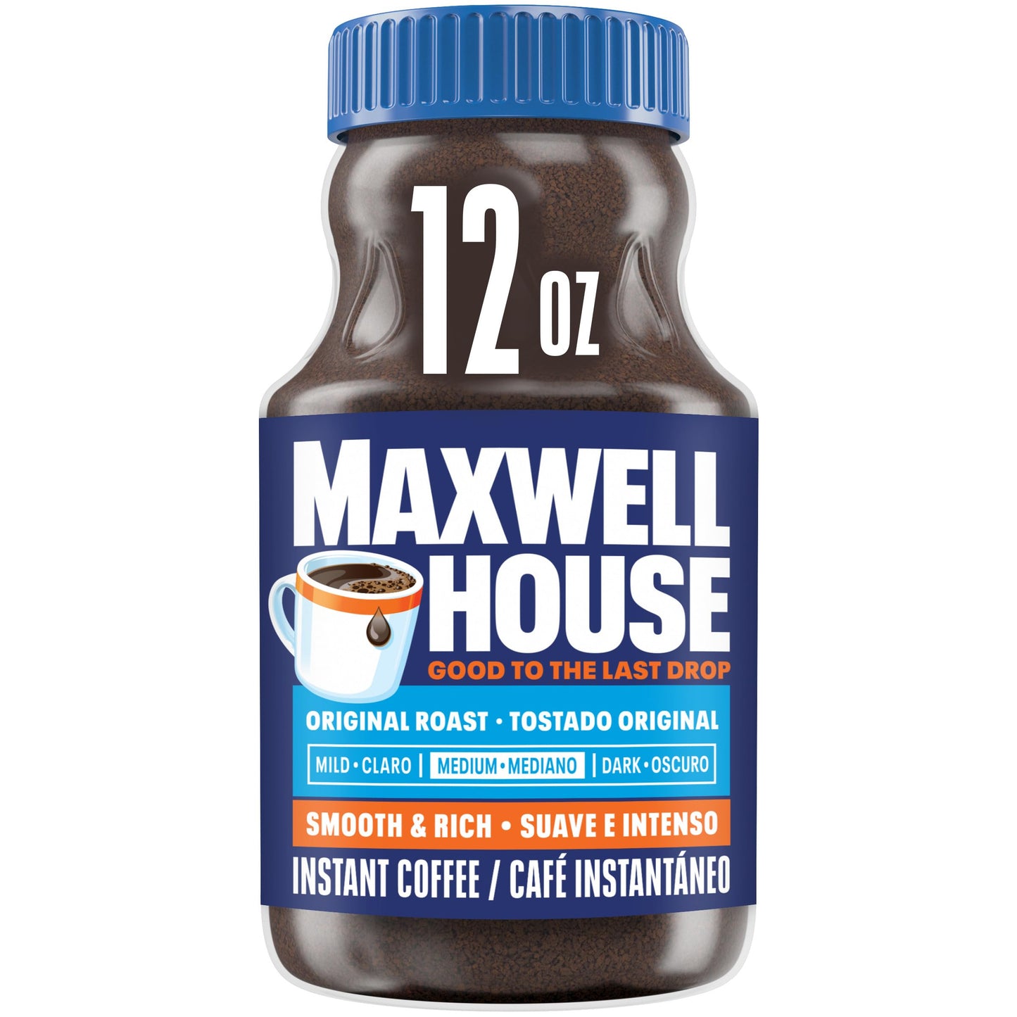 Maxwell House Original Roast Instant Coffee, 8 oz Jar