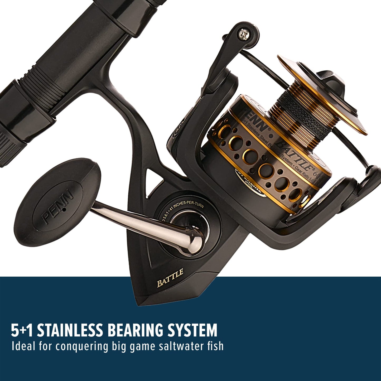 PENN Battle Spinning Reel and Fishing Rod Combo