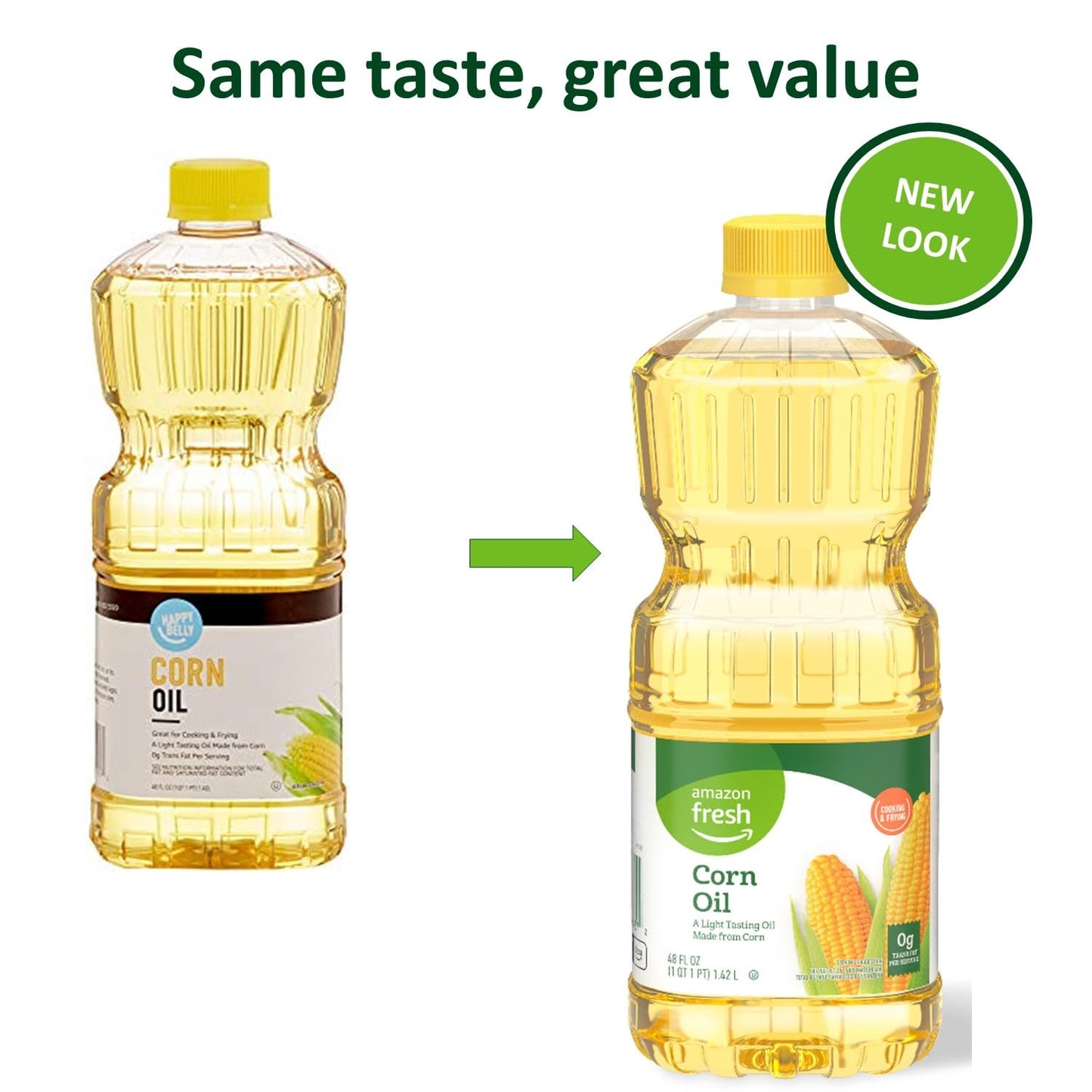 Amazon Fresh, Corn Oil, 128 Fl Oz (Previously Happy Belly, Packaging May Vary)
