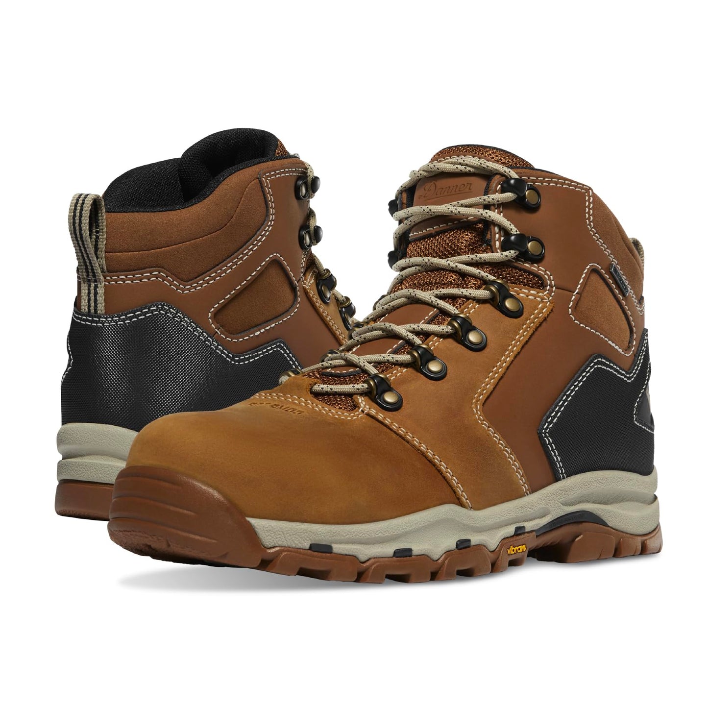 Danner Vicious 4.5” Composite Toe Work Boots for Men - Full-Grain Leather with Breathable Gore-Tex Lining, Speed Lace System & Non Slip Heel Outsole