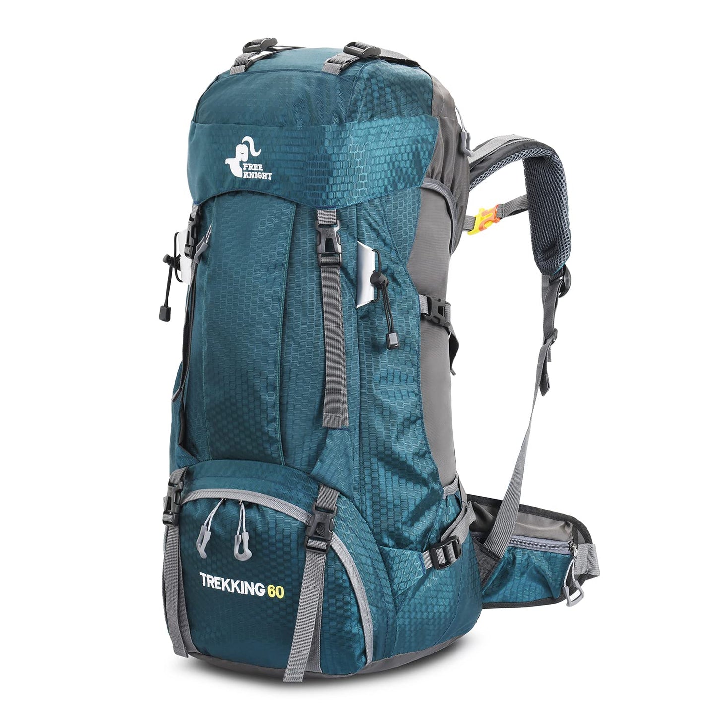 Bseash 60L Waterproof Hiking Camping Backpack with Rain Cover, Large Outdoor Sport Travel Daypack Rucksack for Climbing