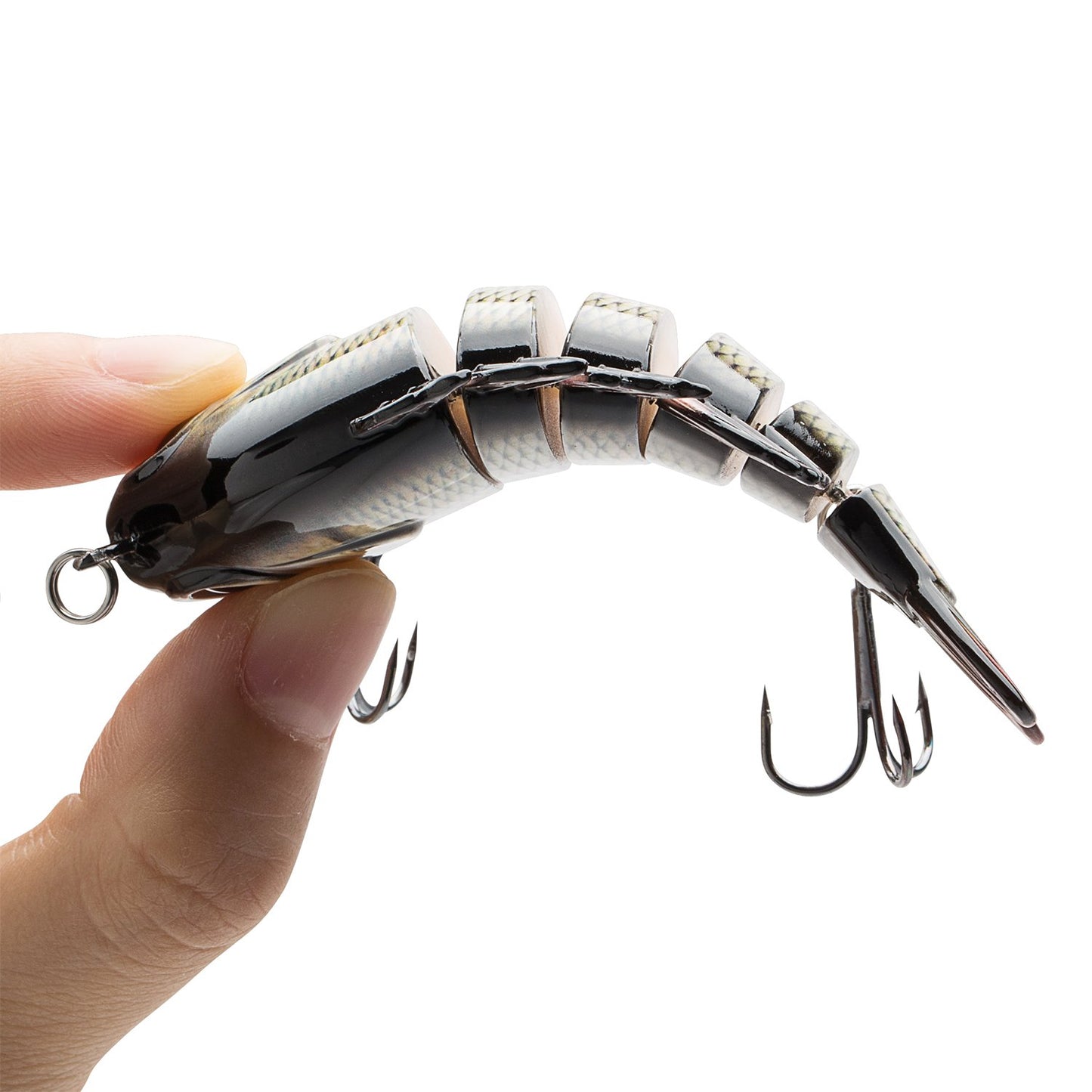BASSDASH SwimPanfish Multi Jointed Panfish Bluegill Swimbaits Hard Topwater Bass Lures Fishing Lure Crank Saltwater 3.5in/0.85oz