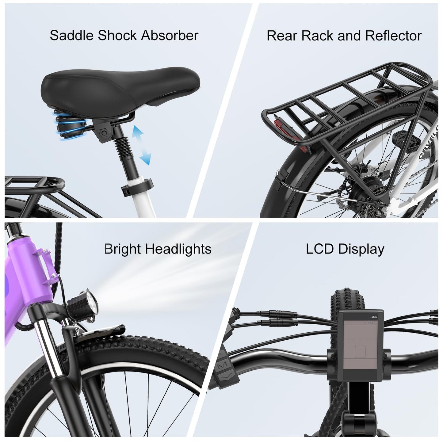 1000 Peak Electric Bike for Adults,up 80 Miles Removable Battery Ebike, 26" Electric E Bike with 7-Speed,Adult Electric Bicycles for Commute Beach Snow Womens All Terrain