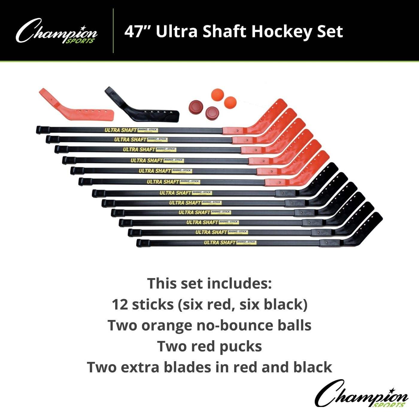 Champion Sports 47" Ultra Shaft Hockey Set