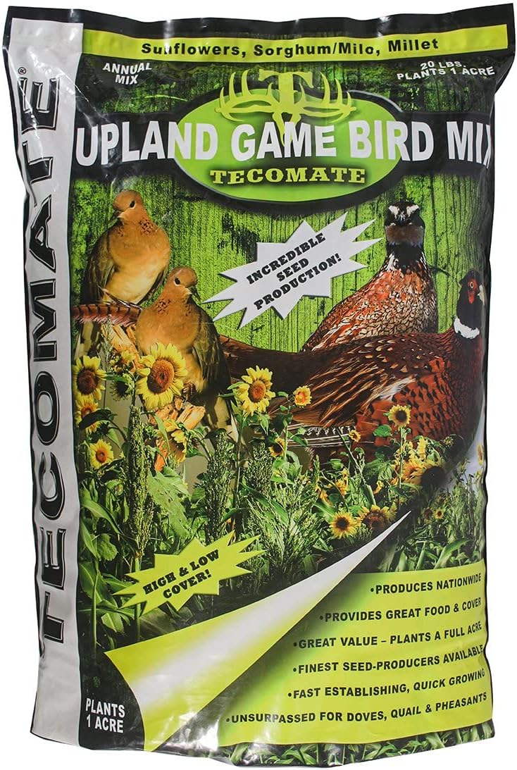 Upland Game Bird Mix (20 Pounds) - Turkey & Game Bird Food Plot Seed. A Premium Attractant for Doves, Quails, Pheasants and Turkeys That is Backed by Science