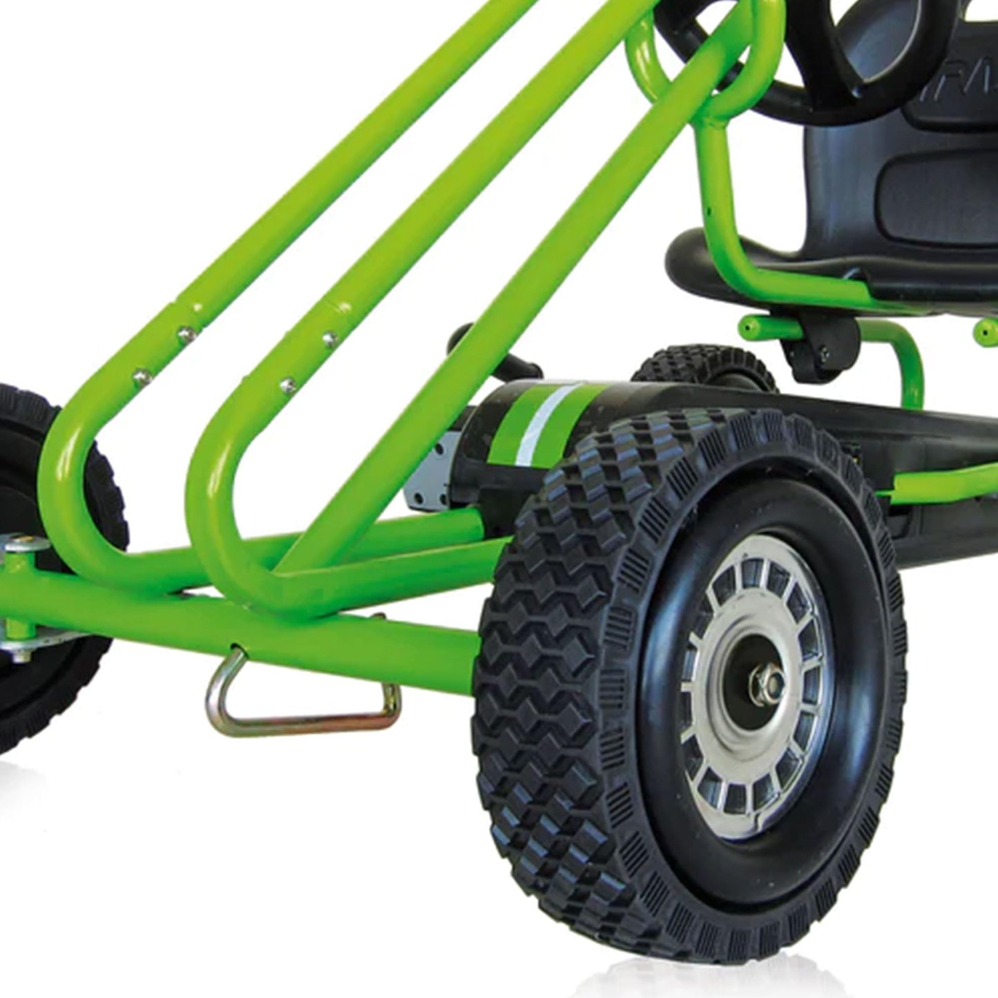 hauck Kids Pedal Go Kart, 4 Wheel Bike Cart, Ages 4-8, Lightning Ride, Race Green