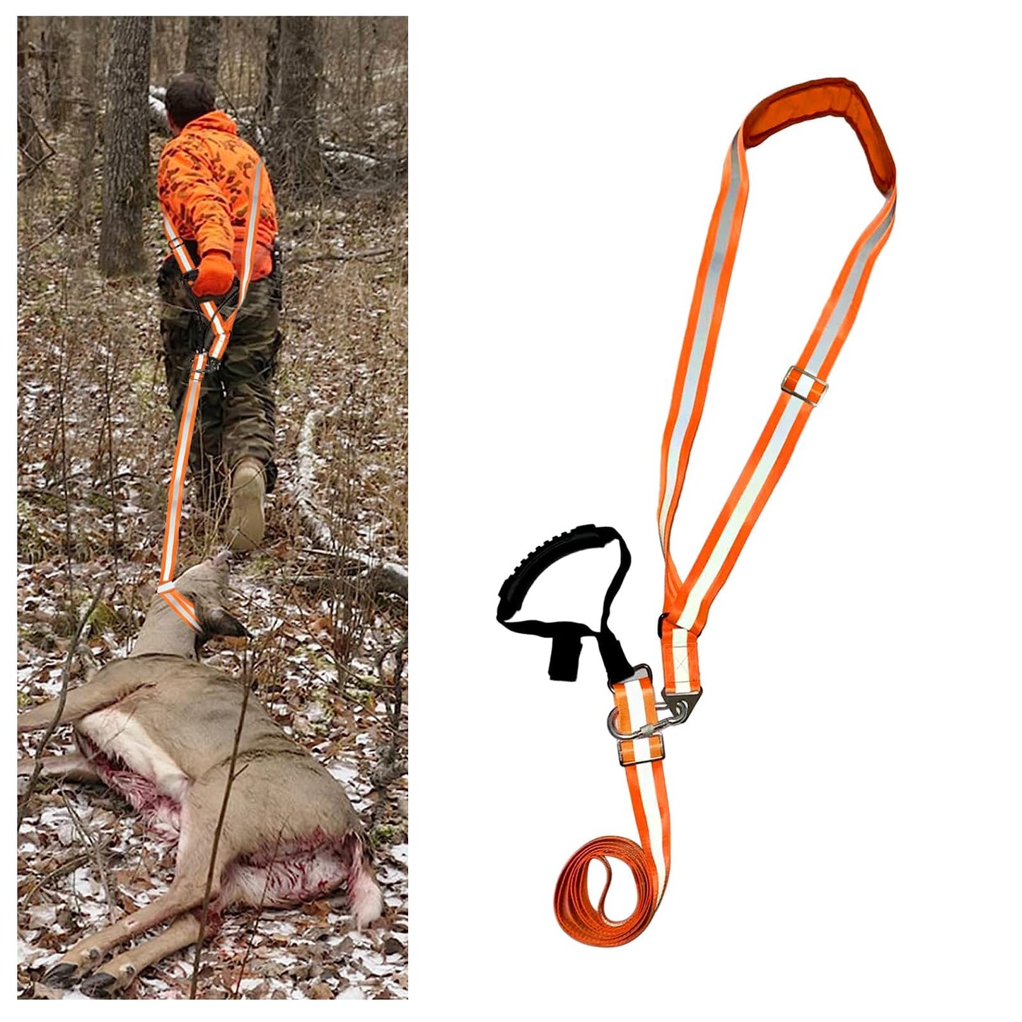 Deer Drag and Harness Heavy Duty Deer Drag Strap Durable Safety Deer Dragging Rope Deer Hunting Accessories for Deer Hunters