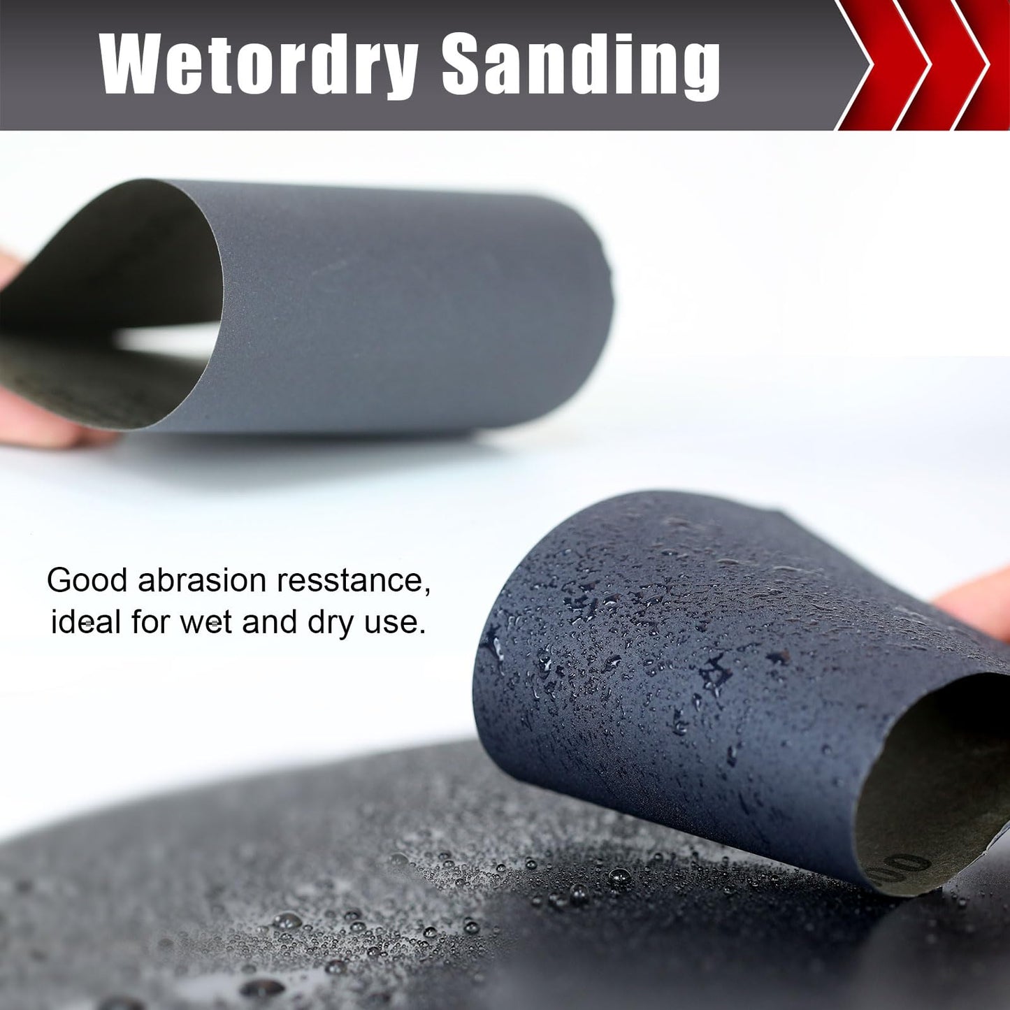 50 Pcs 1/4 Sheet Sandpaper, Premium Sand Paper 80/120/150/220/320/400 Grit Sandpaper Sheet Sand Paper Assortment for Wood Metal Automotive Palm Sanders 5.5" x 4.5"