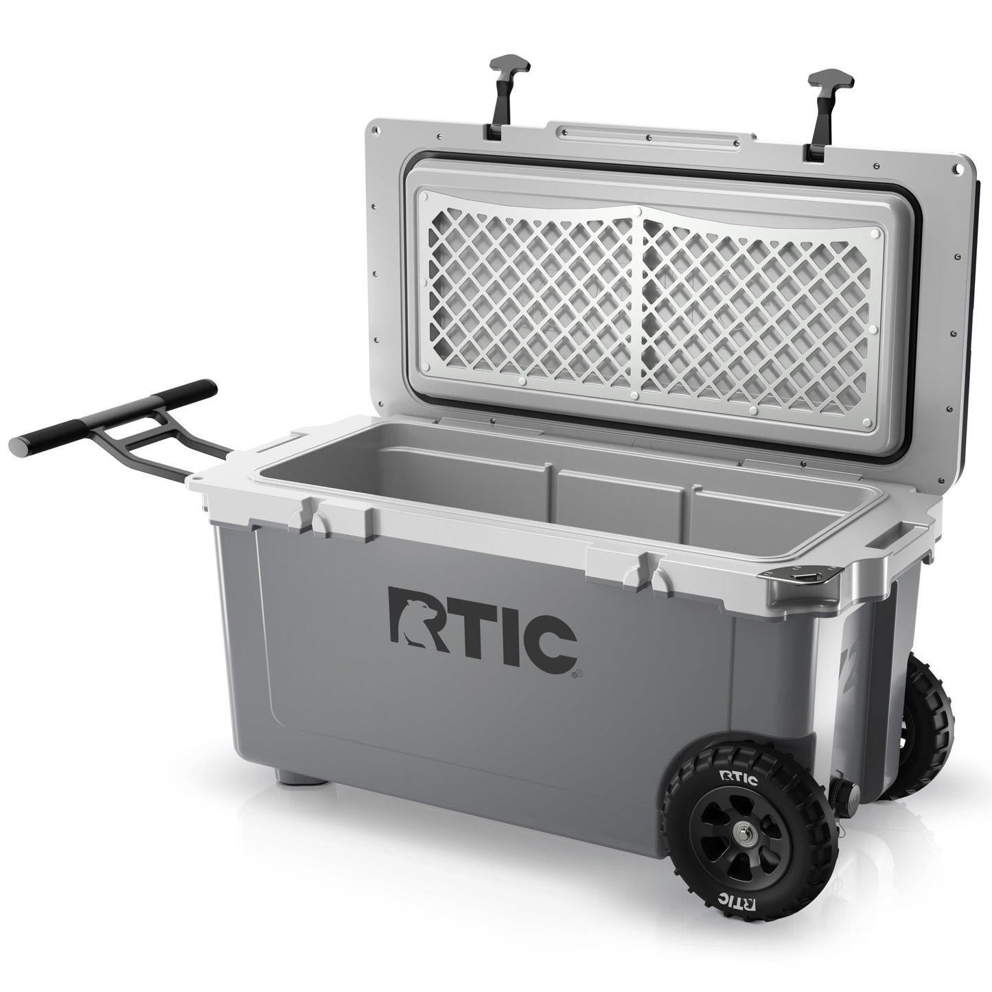 RTIC 72 Quart Ultra-Light Wheeled Cooler Hard Insulated Portable Ice Chest Box for Beach, Drink, Beverage, Camping, Picnic, Fishing, Boat, Barbecue, 30% Lighter Than Rotomolded Coolers