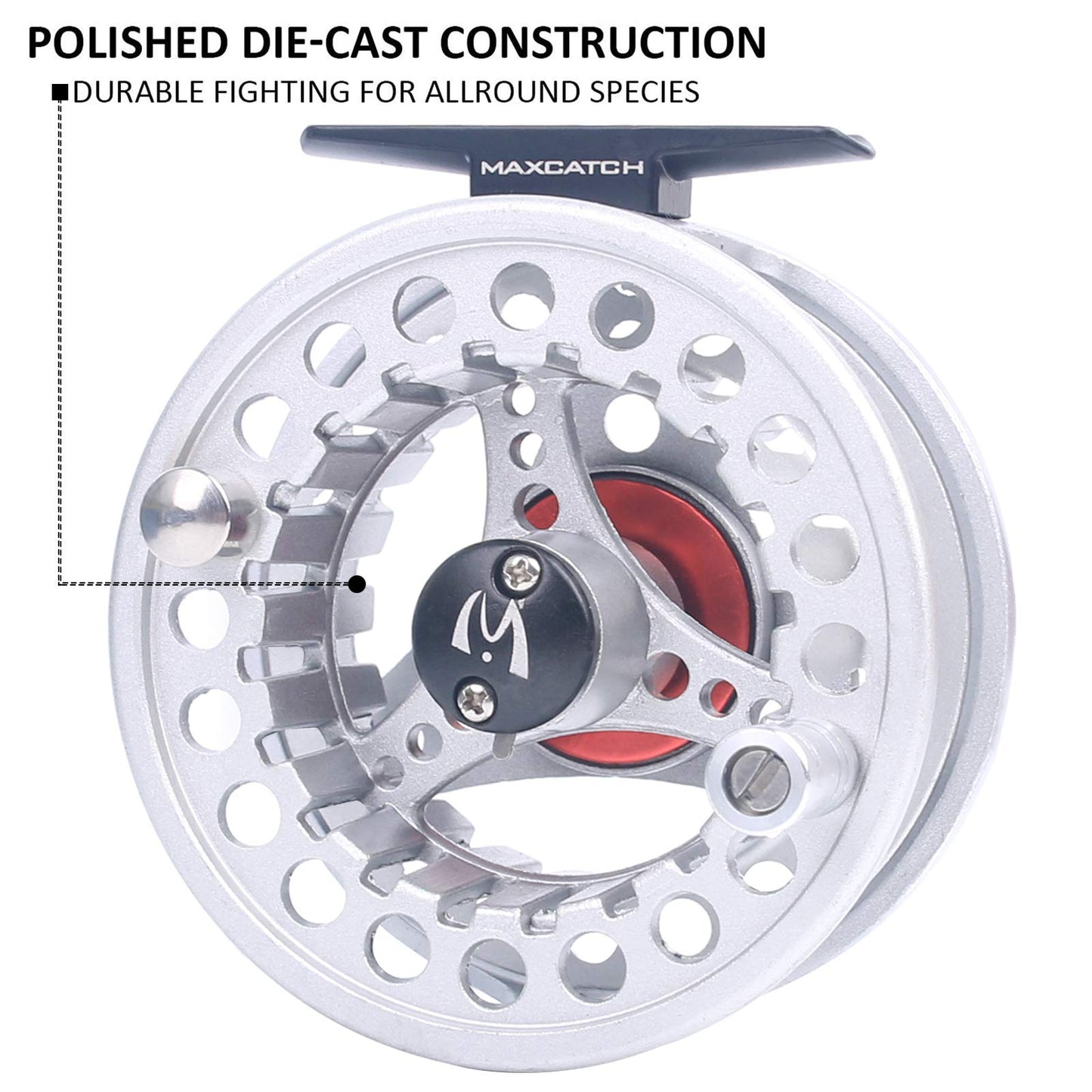 M MAXIMUMCATCH Maxcatch ECO Large Arbor Fly Fishing Reel (3/4wt 5/6wt 7/8wt) and Pre-Loaded Fly Reel with Line Combo