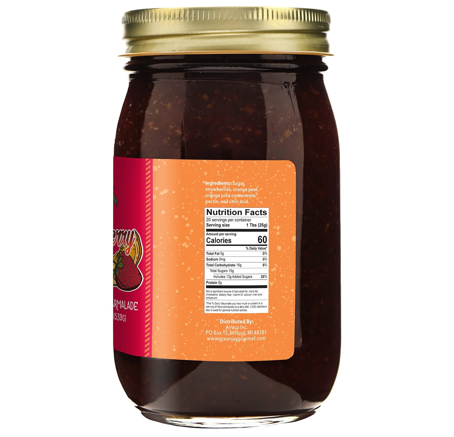 Green Jay Gourmet Spicy Jam Variety Pack - All-Natural Raspberry Jalapeno Jam, Strawberry Jalapeno Jam, Blackberry Jalapeno Jam - Vegan, Gluten-free Jam - No Preservatives - USA Made - 3 x 20 Ounces