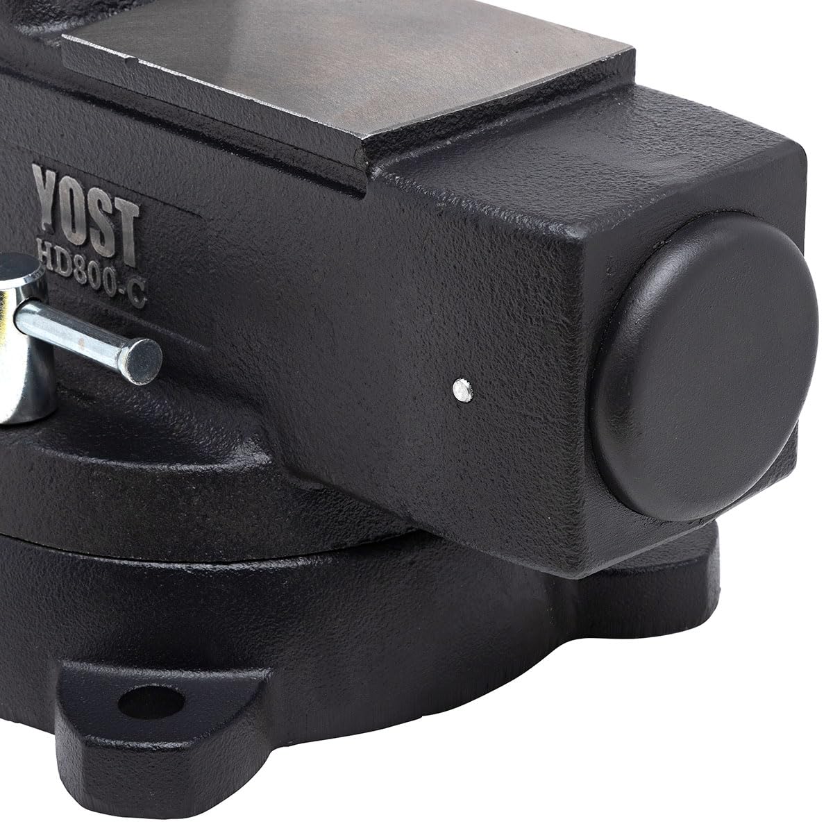 Yost HD550-C Heavy Duty 5-1/2 Inch Mechanics Work Bench Vise | Heavy Duty Woodworking & Metal Work Table with Secure Grip Swivel Base | 60,000 PSI Casting Iron Material with Extra-large Anvil Surface