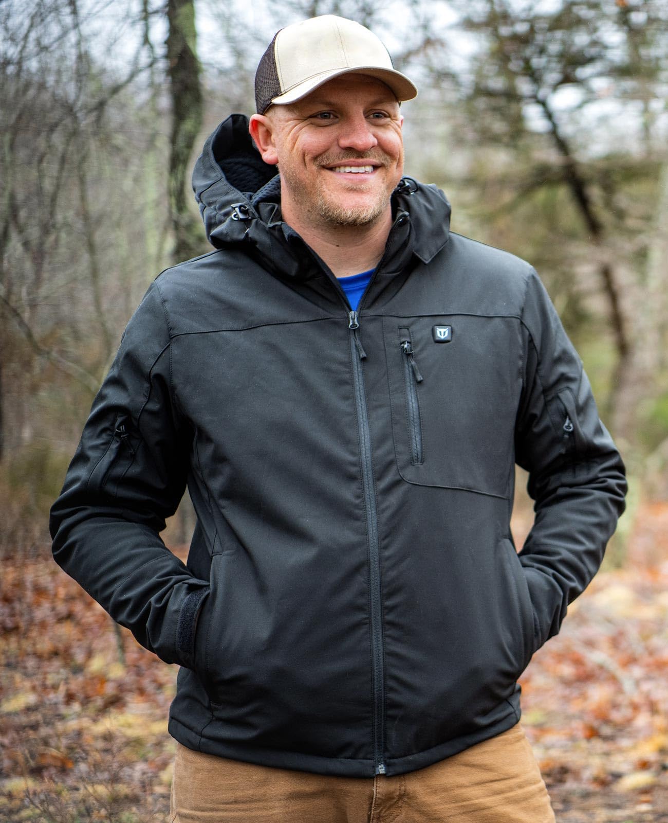 TIDEWE Heated Jacket for Men with Battery Pack (Black, Camo, Size S-XXXL)