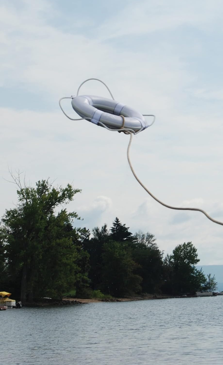 Taylor Made Vinyl Coated Foam Life Ring with White Grab Lines, White (20") – Puncture, tear, scuff-resistant – United States Coast Guard approved for commercial and recreational use – 2020122283