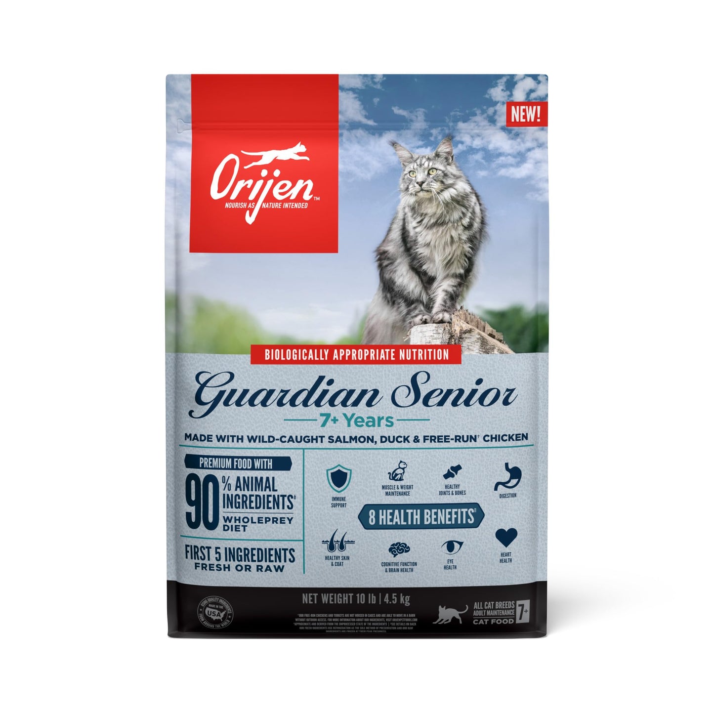 ORIJEN Grain Free High Protein Premium Dry Cat Food Original Recipe, 4lb Bag