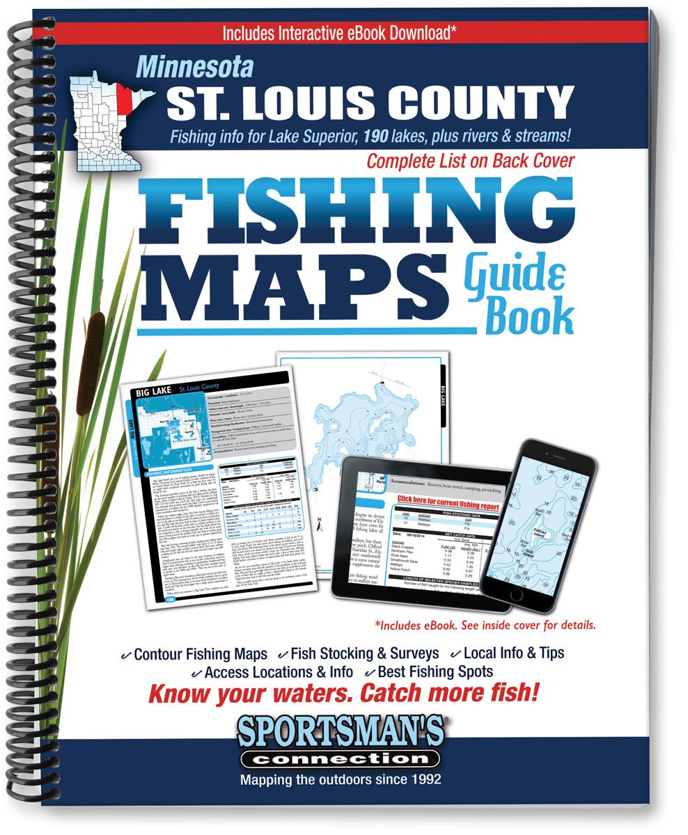 Minnesota St. Louis County Fishing Map Guide (Fishing Maps from Sportsman's Connection)