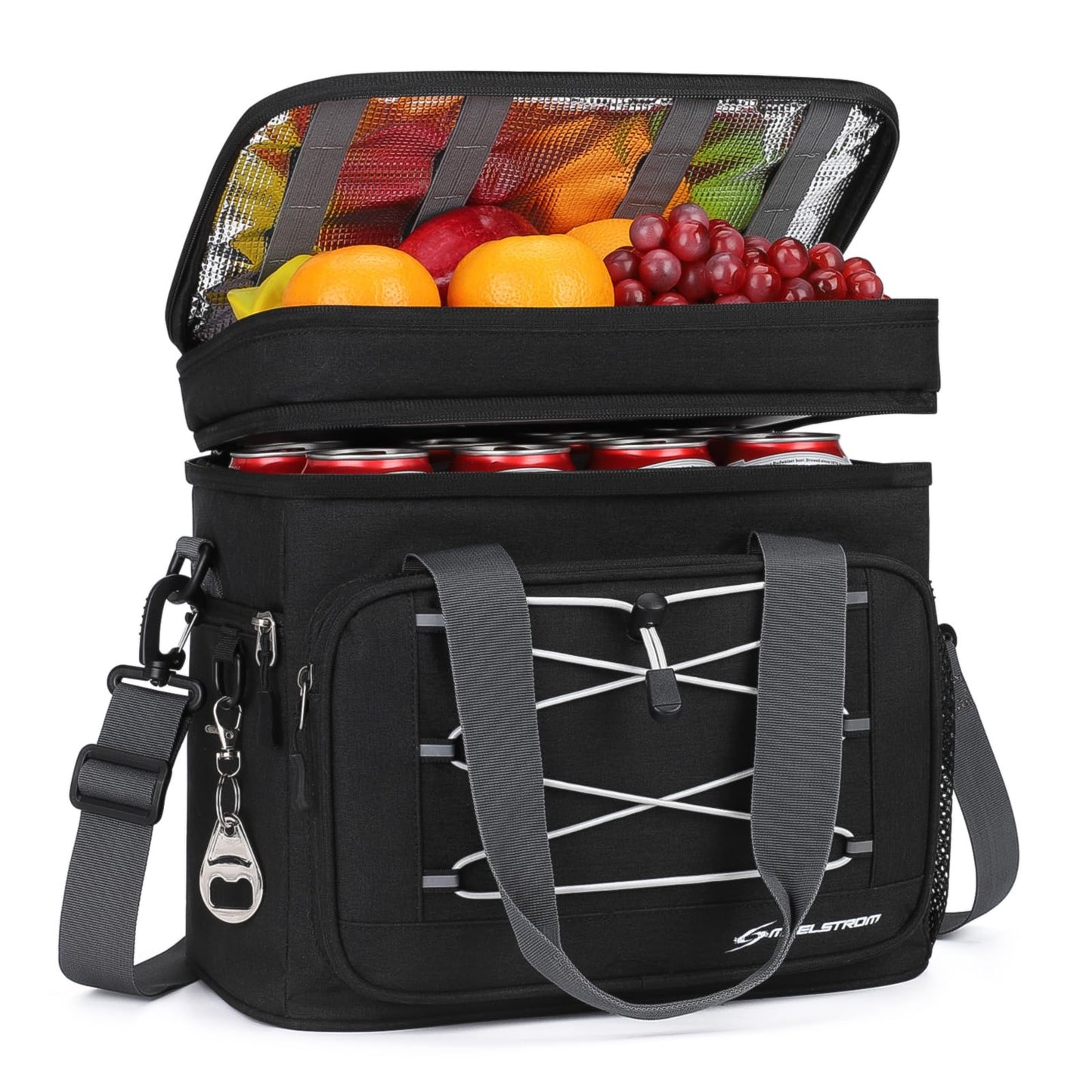 Maelstrom Soft Cooler Bag,Collapsible Soft Sided Cooler,24/30/60/75 Cans Beach Cooler,Ice Chest,Large Leakproof Camping Cooler,Portable Travel Cooler for Grocery Shopping,Camping,Road Trips