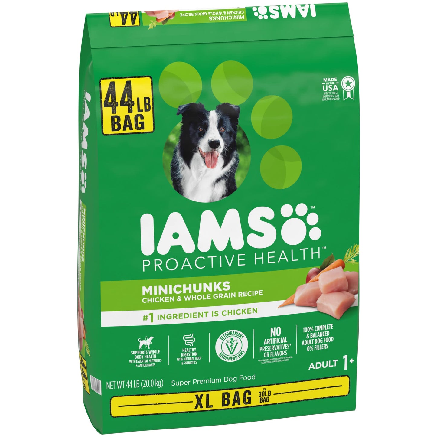 IAMS Proactive Health Minichunks Adult Dry Dog Food with Real Chicken, 30 lb. Bag