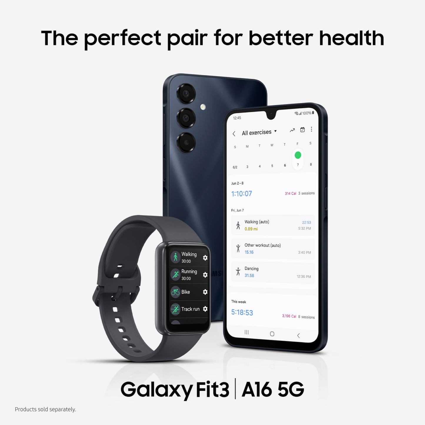 Samsung Galaxy A16 5G A Series, Unlocked Android Smartphone, Large AMOLED Display, Durable Design, Super Fast Charging, Expandable Storage, 5G Connectivity, US Version, 2025, Blue Black