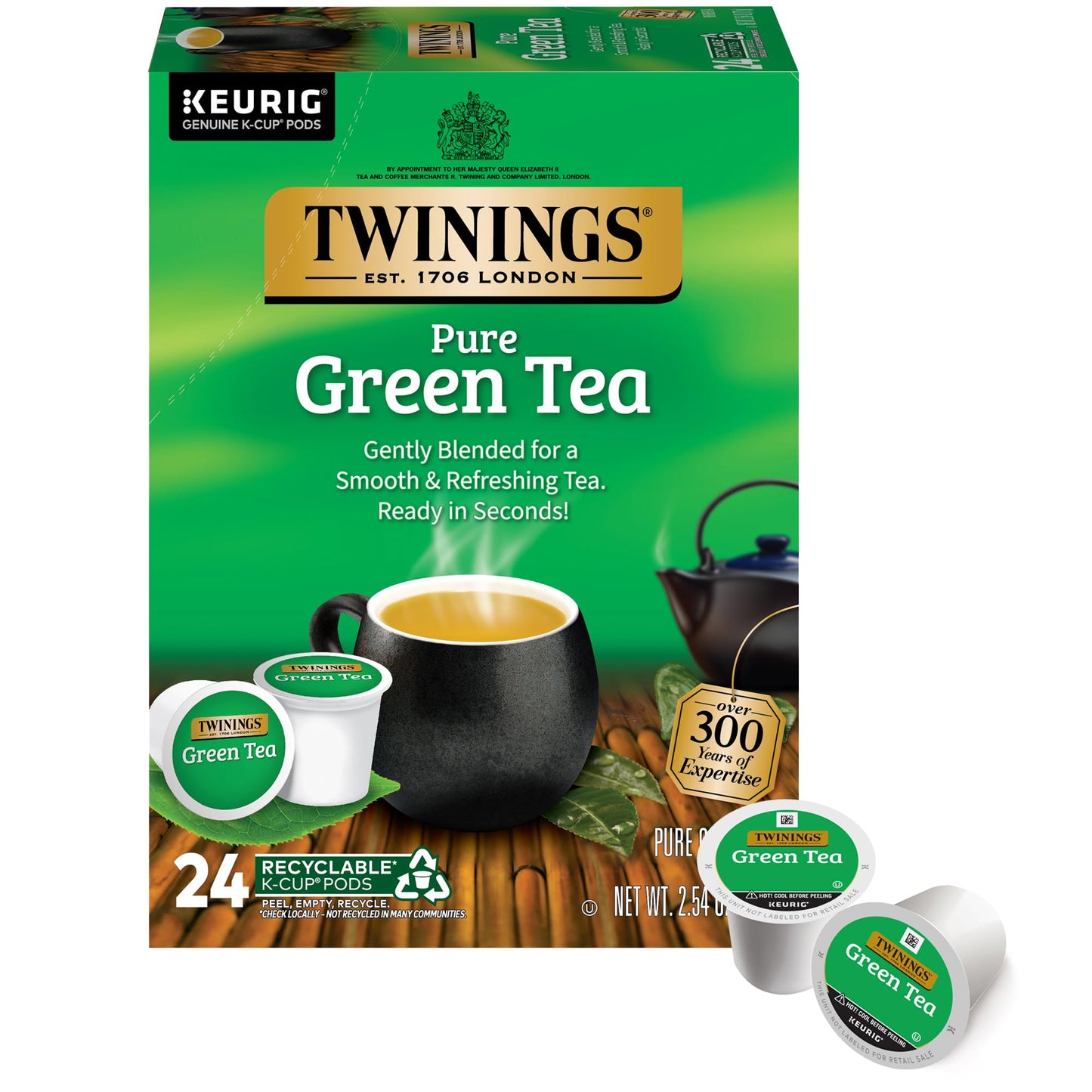 Twinings English Breakfast Black Tea K-Cup Pods for Keurig, 24 Count (Pack of 1), Smooth, Flavourful, Robust, Caffeinated, Enjoy Hot or Iced