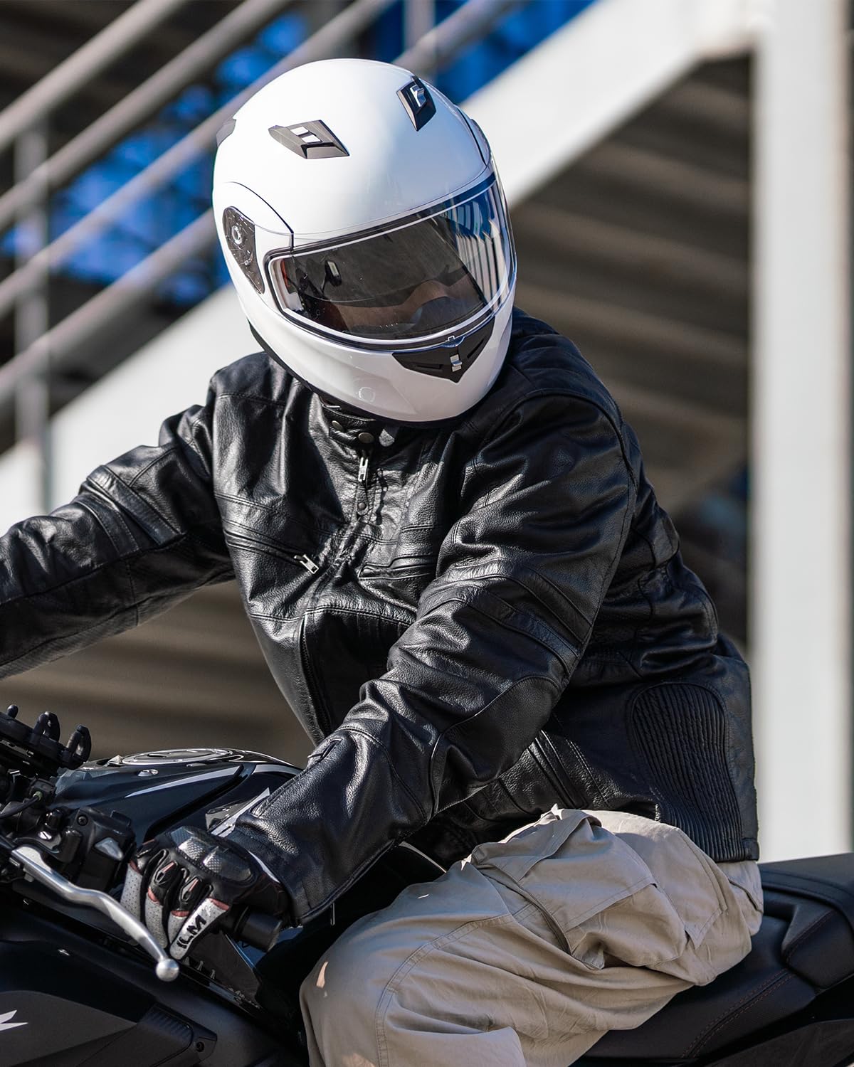 ILM Bluetooth Integrated Modular Flip up Full Face Motorcycle Helmet Sun Shield Mp3 Intercom Model 953/953 PRO