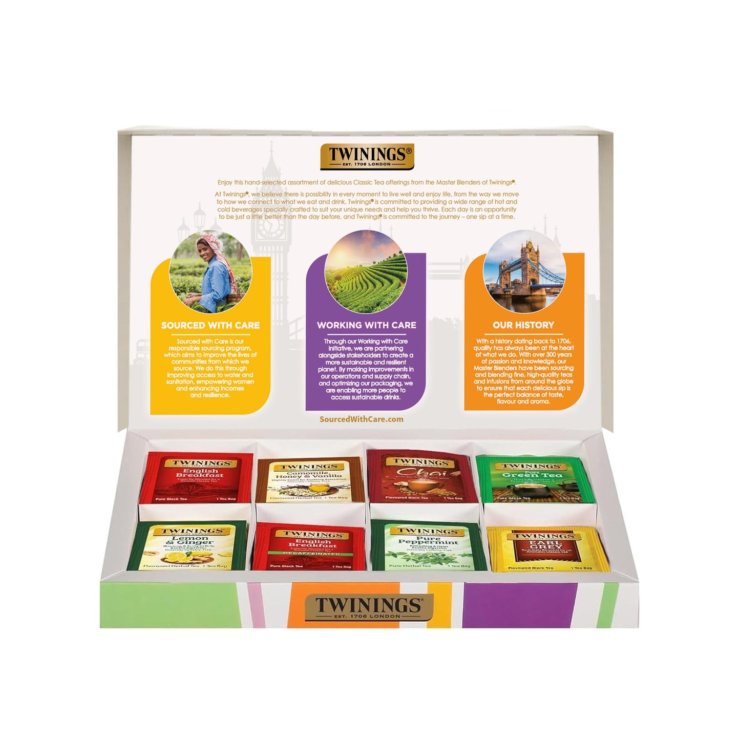 Twinings English Breakfast Black Tea Individually Wrapped Bags, 100 Count (Pack of 1), Smooth, Flavourful, and Robust, Caffeinated, Enjoy Hot or Iced, 100 Teabags