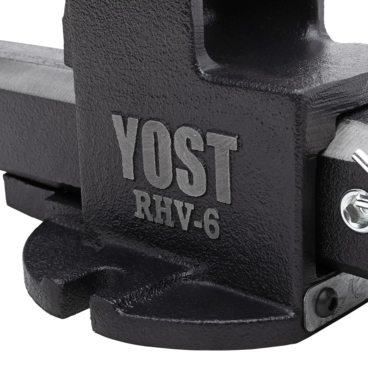 Yost HD550-C Heavy Duty 5-1/2 Inch Mechanics Work Bench Vise | Heavy Duty Woodworking & Metal Work Table with Secure Grip Swivel Base | 60,000 PSI Casting Iron Material with Extra-large Anvil Surface