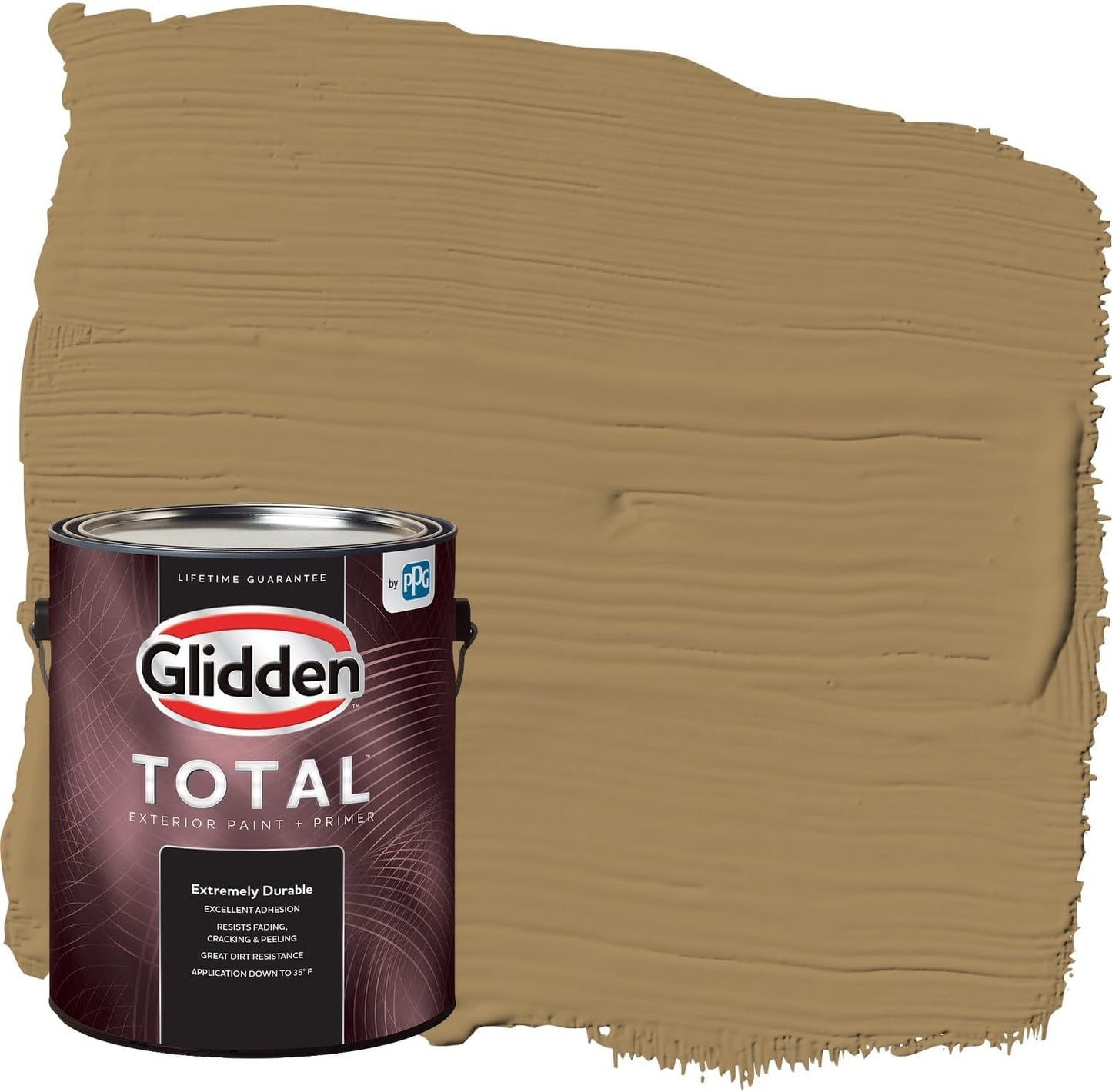 Glidden Exterior Paint + Primer: Beige/Pony Tail, One Coat, Semi-Gloss, 1-Gallon