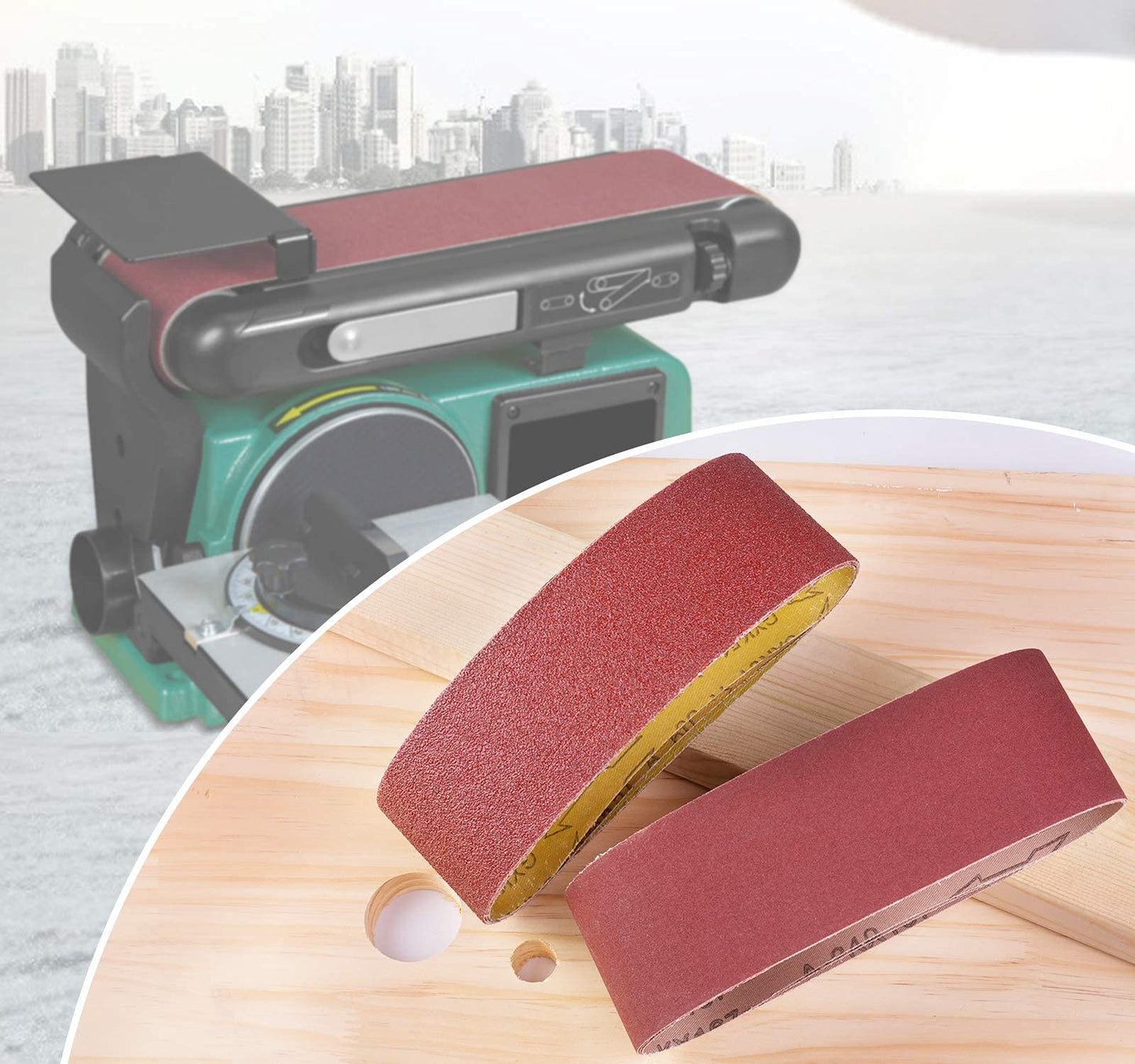 S SATC 3x18 Sanding Belts 20PCS Belt Sander Paper Aluminum Oxide (3 Each of 60/80/120/150/240/400 Grits & 2 of 40 Grits) Ideal for Wood Metal Paint Sanding