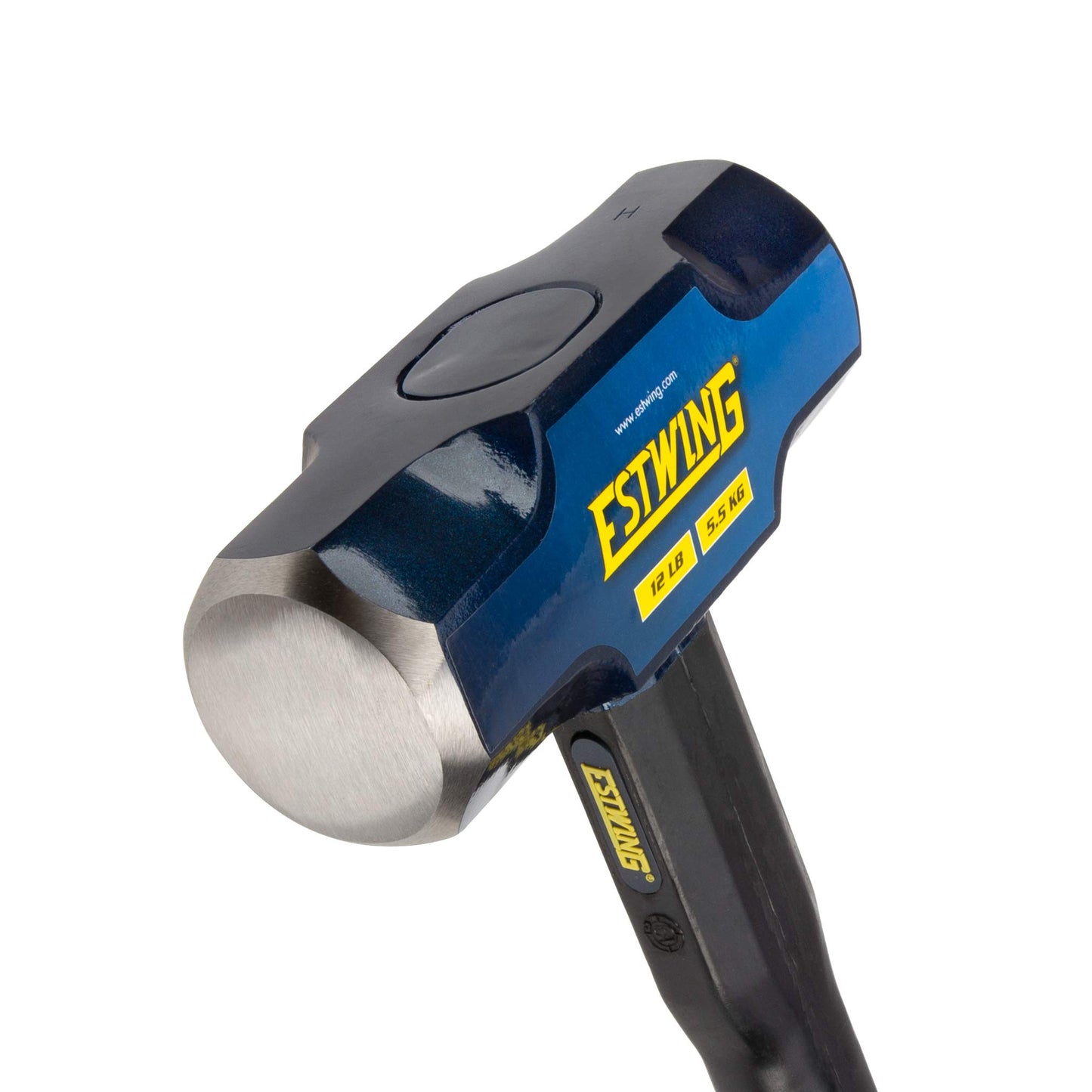 Estwing 16-Pound Hard Face Sledge Hammer for Demolition/Stake Driving, 50-55 HRC, 36-Inch Fiberglass Handle, Overstrike Protection, Textured Grip