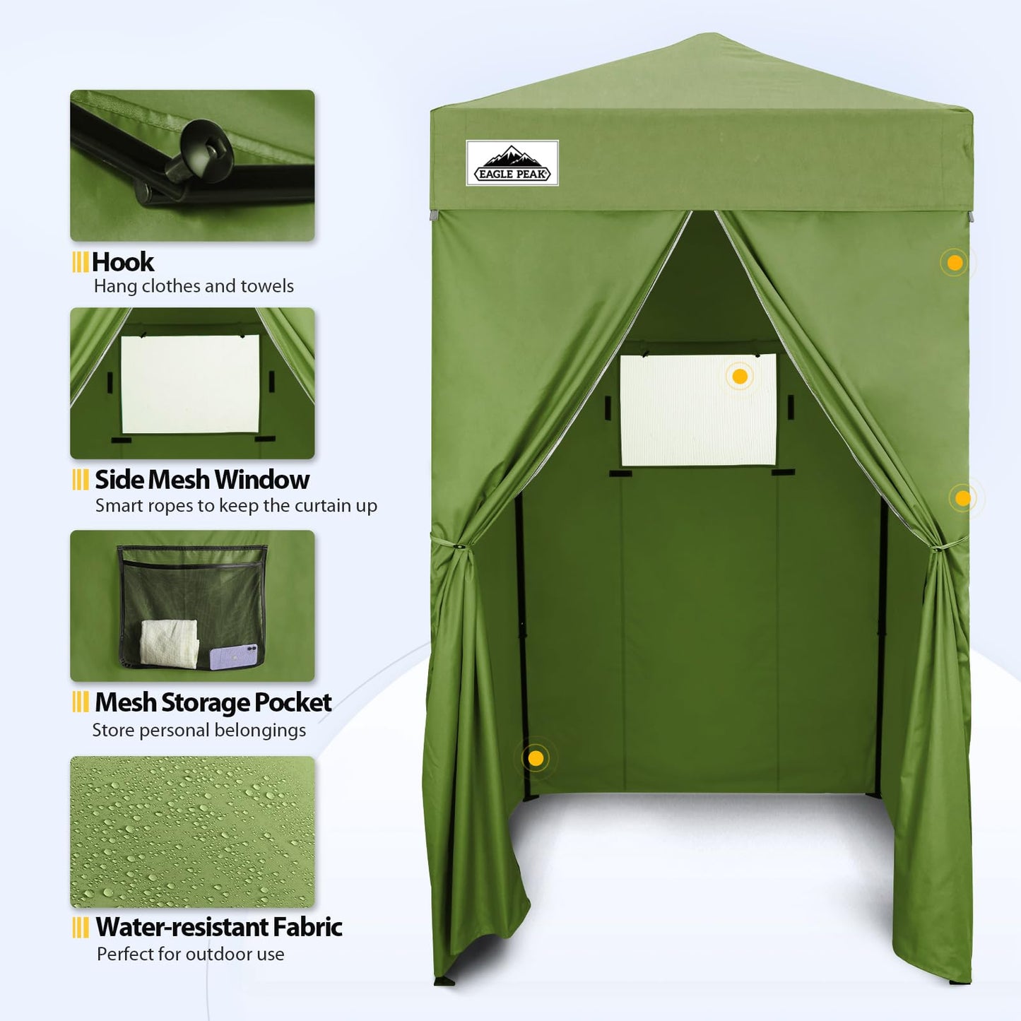 EAGLE PEAK Flex Compact 4x4 Pop-up Canopy Changing Room, Portable Dressing Room, Privacy Changing Tent for Indoor Fashion Photoshoots, Camping, or Pool, Purple